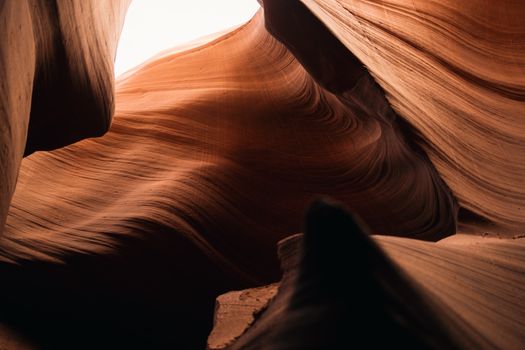 Breathtaking view inside Antelope Canyon with stunning sandstone formations and beautiful lighting.