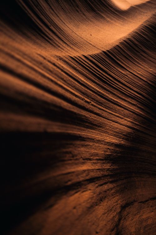 Free Dramatic light and shadows play on the sandstone waves in Antelope Canyon, Arizona. Stock Photo