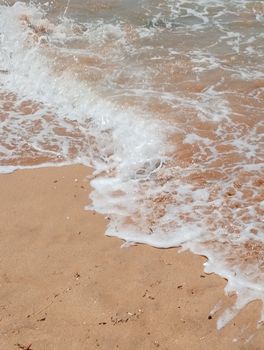 Serene beach waves and golden sand in Casablanca, perfect for relaxation.