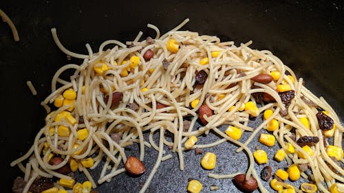 Free stock photo of corn with pasta, food, pasta