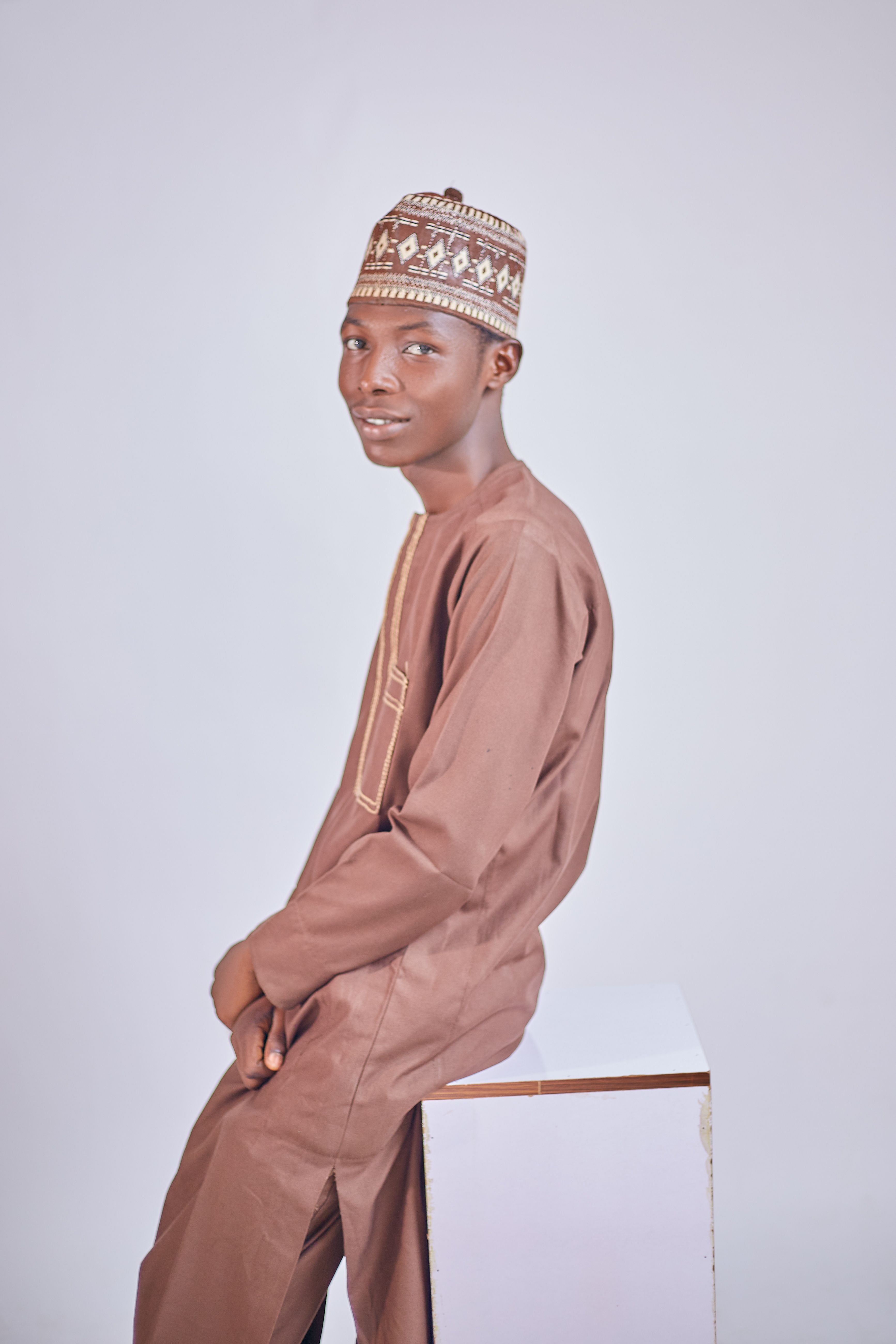 Young African Man in Traditional Clothing Portrait