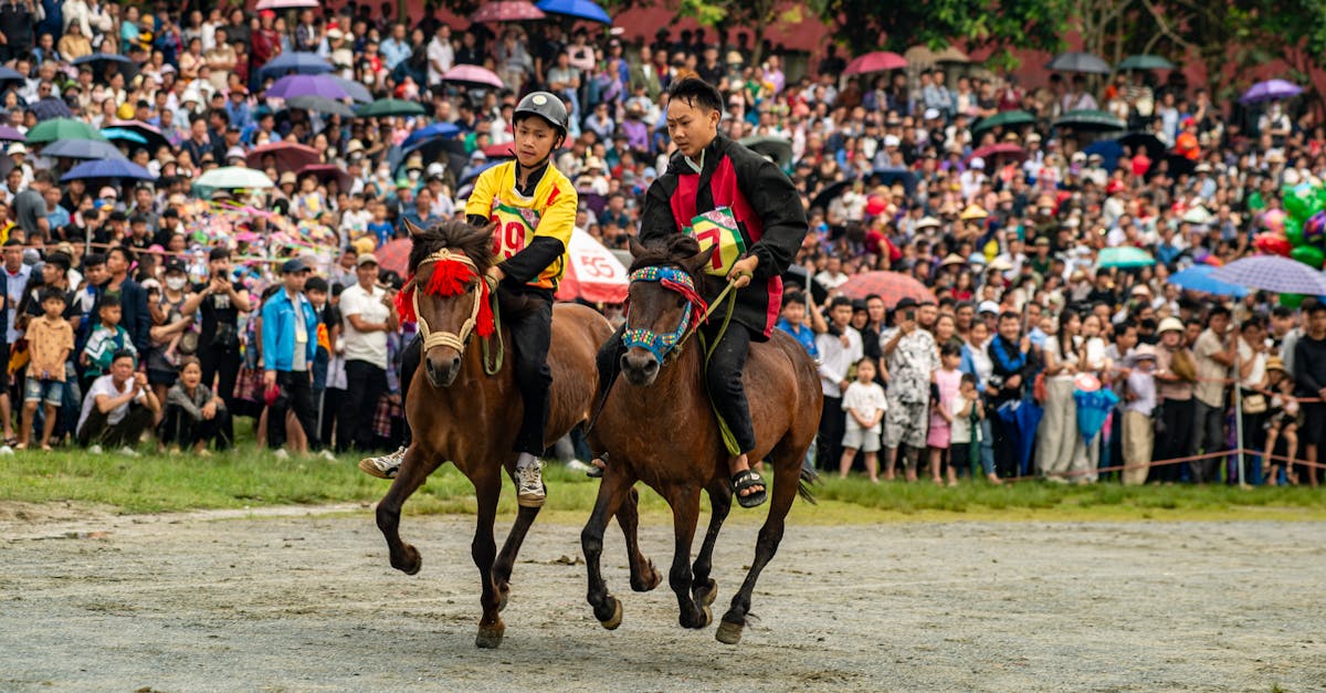 Colorful scene at the Bac Ha Horse Racing Festival in Lào Cai, Vietnam showcasing traditional cultural festivities.
