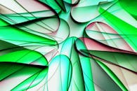 Colorful Abstract Design in Vibrant Green and Pink