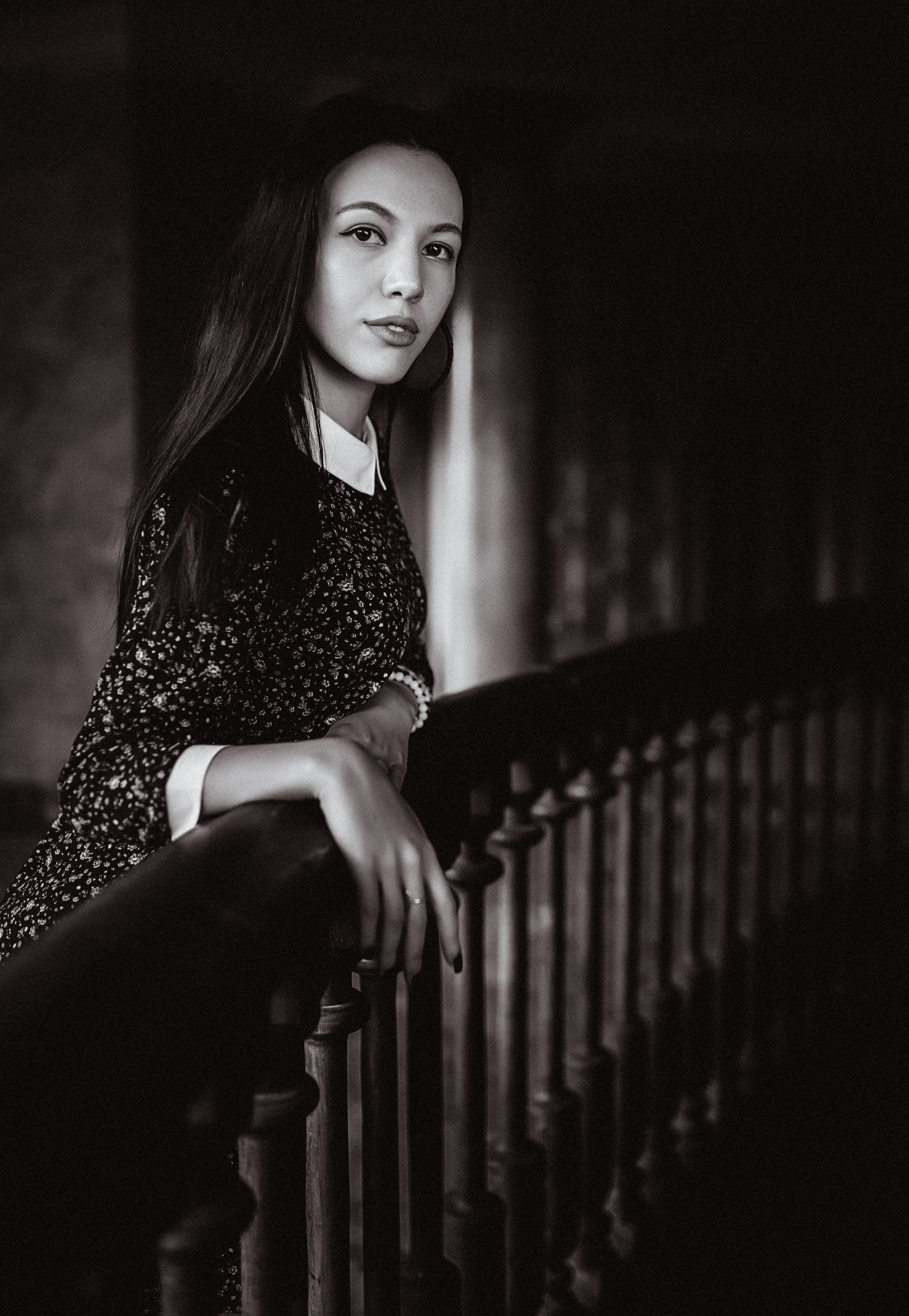 Elegant Black and White Portrait of a Woman · Free Stock Photo