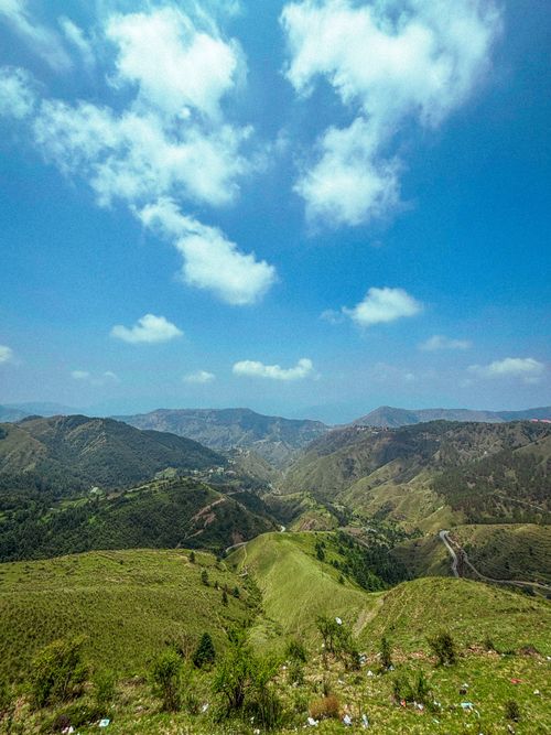 Free Stunning mountain landscape under a clear blue sky in Chakrata, India. Stock Photo