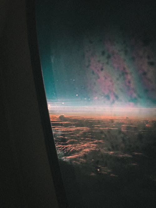 Gratis lagerfoto af atmosfære, fly vindue, flyrejse