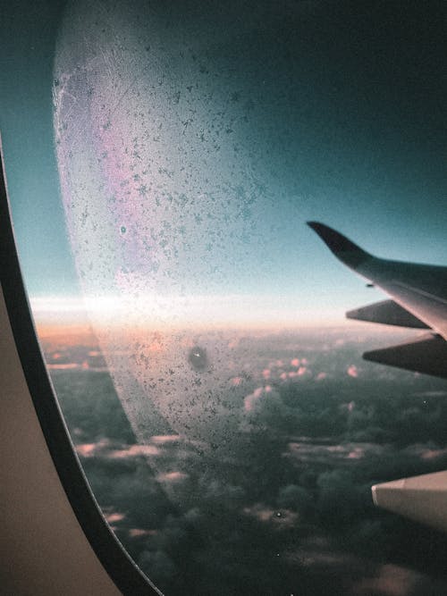 Free stock photo of airplane window, atmosphere, blue sky