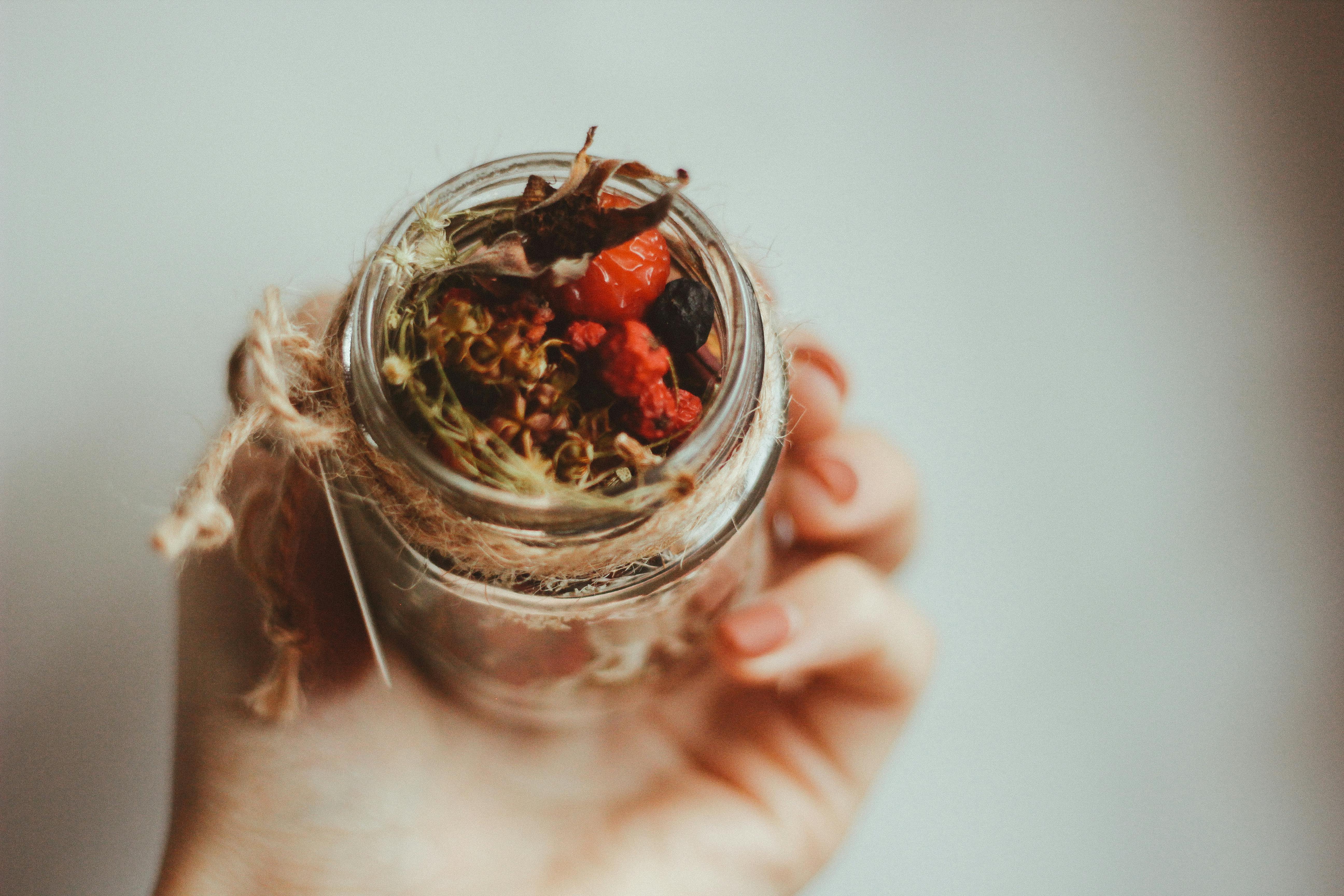 Clear Glass Jar Decor \u00b7 Free Stock Photo