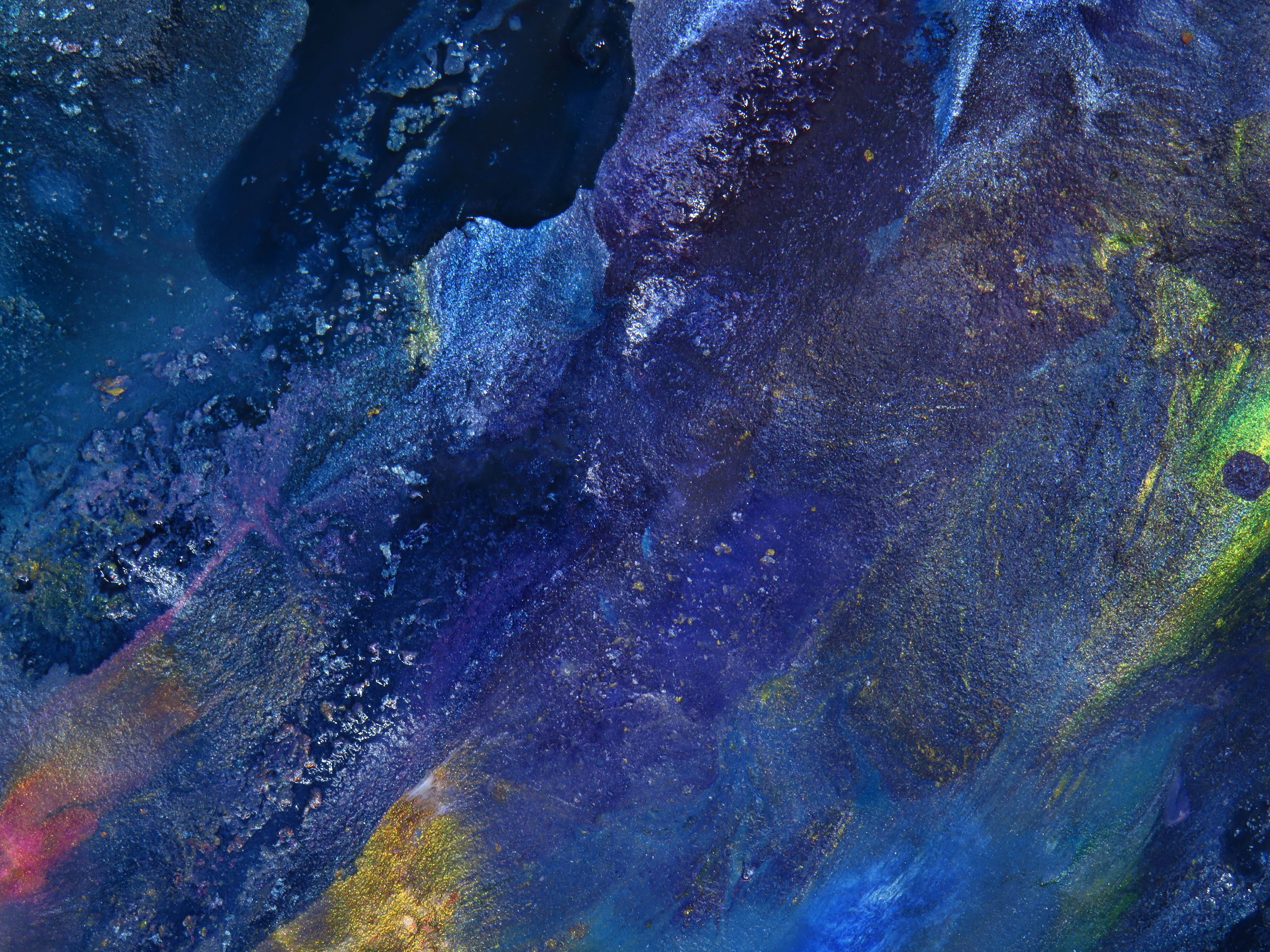 Blue and Yellow Abstract Painting · Free Stock Photo