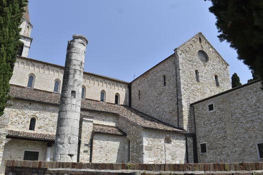 Explore the ancient Basilica of Aquileia, Italy, with its stunning Romanesque architecture.