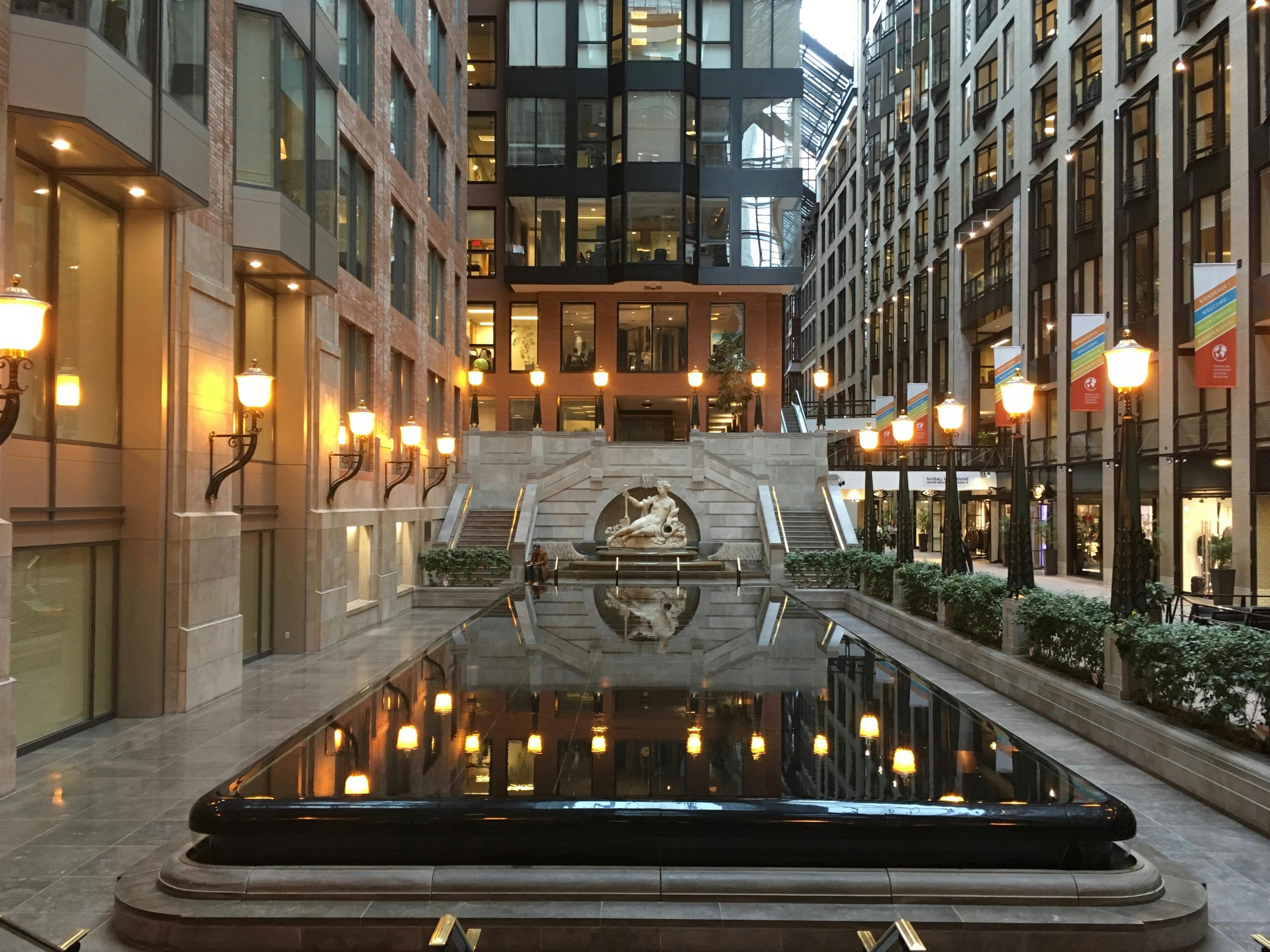 Free stock photo of commercial building, fountain