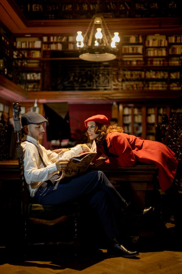 Reading scene in an ornate library by Diego Fioravanti on Pexels