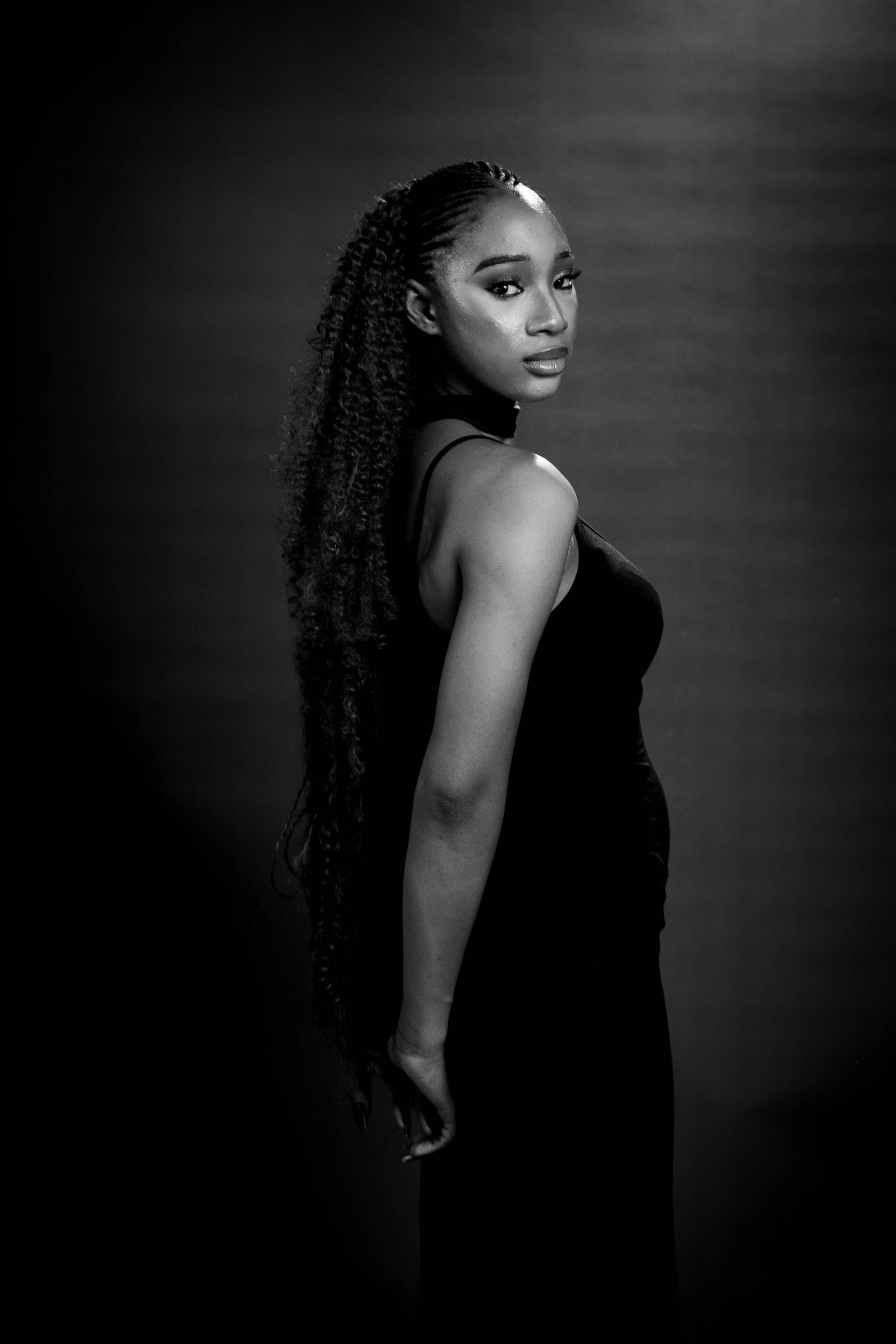Elegant Black and White Portrait of a Woman · Free Stock Photo