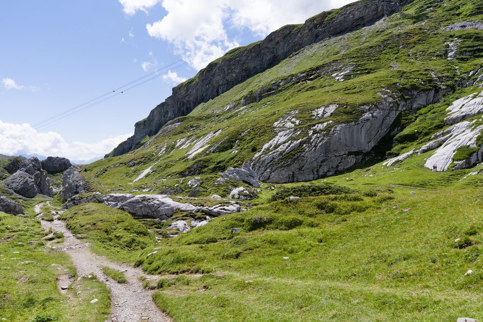 Detailed Kümmerly+Frey physical hiking map of the Swiss Alps