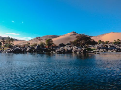 Free stock photo of blue light, blue sky, egypt Stock Photo
