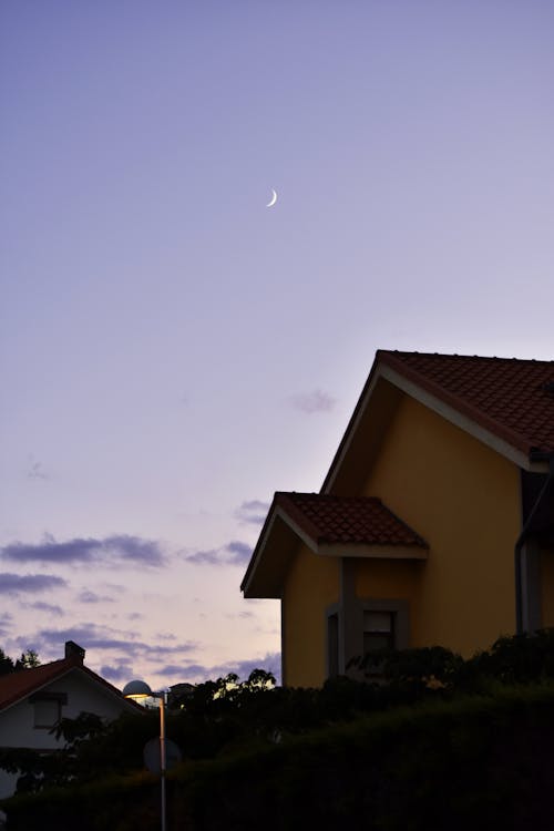 Free stock photo of atardecer, moon, night Stock Photo