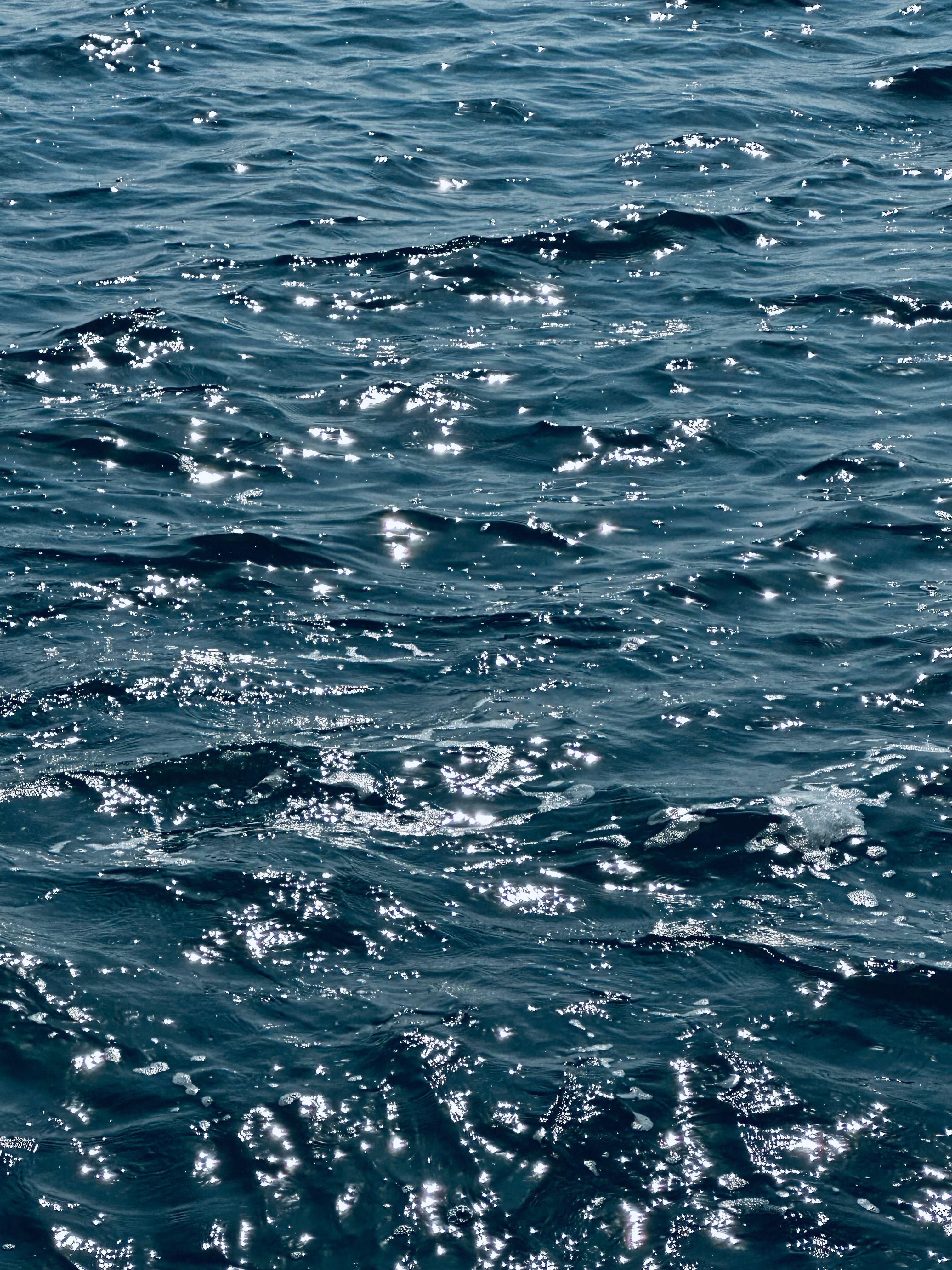 Sparkling Blue Ocean Waves Under Sunlight · Free Stock Photo