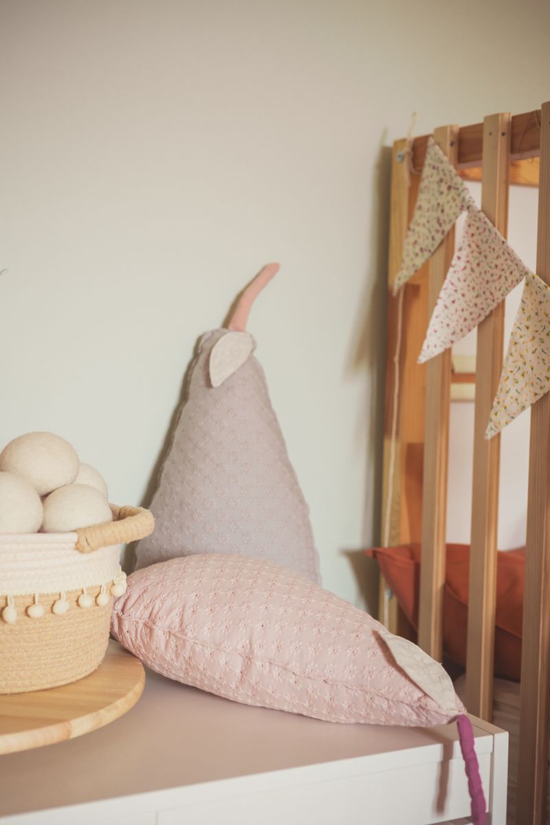 Cozy nursery corner with soft decor elements at Mt Pleasant Child Development Center