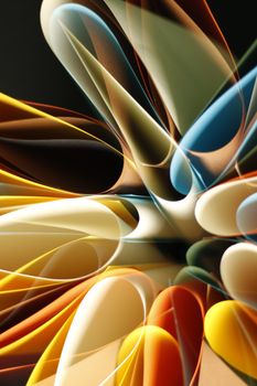 Stunning abstract composition featuring colorful light patterns in a dynamic flow.