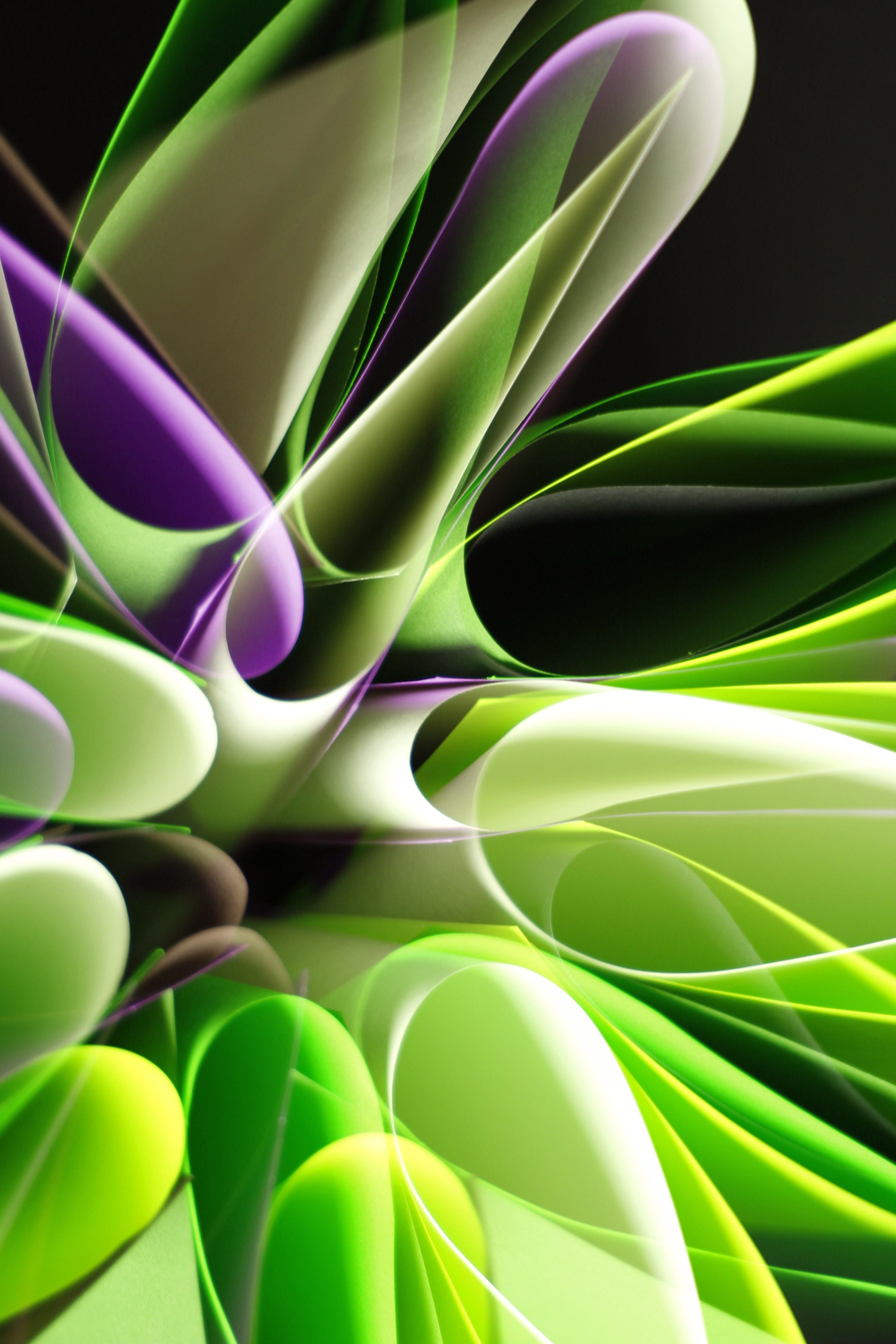 Vibrant Abstract Art with Green and Purple Hues · Free Stock Photo