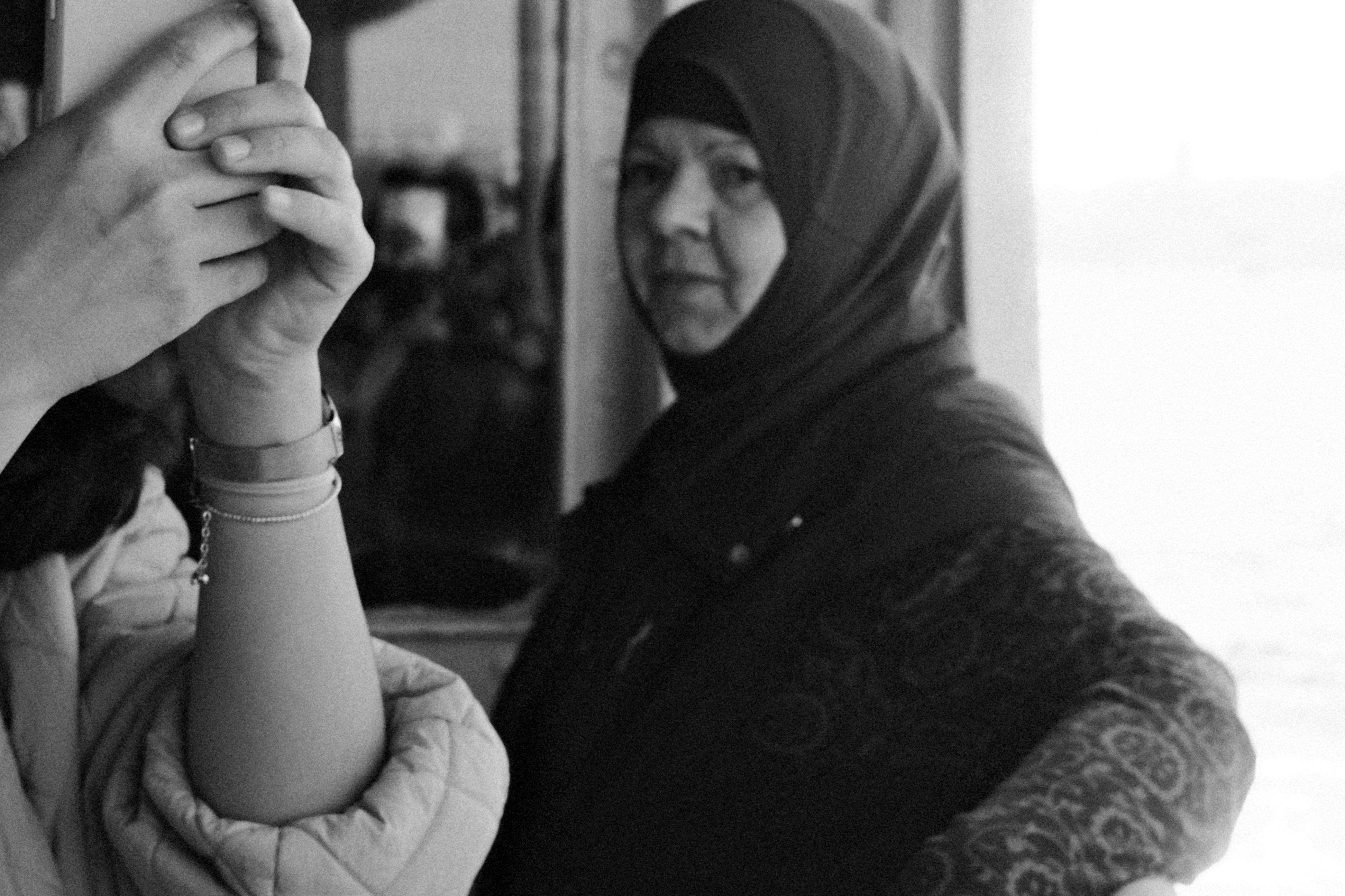 Black and White Portrait of Woman in Hijab · Free Stock Photo