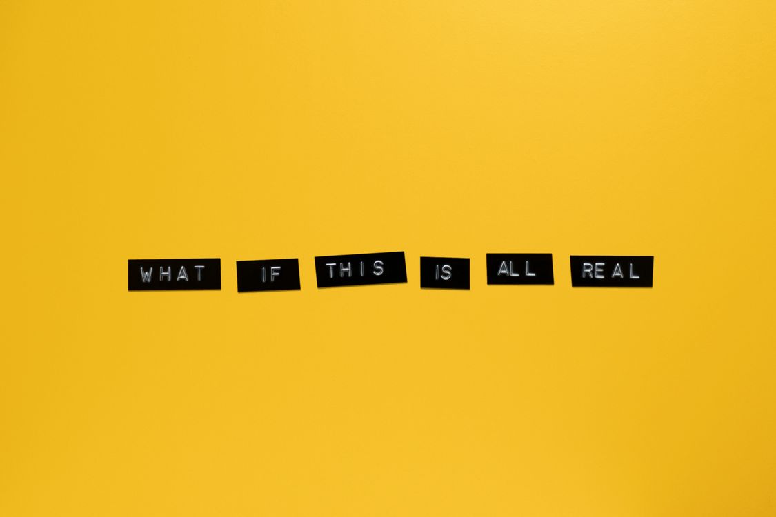 What If This Is All Real Text With Yellow Background · Free Stock Photo