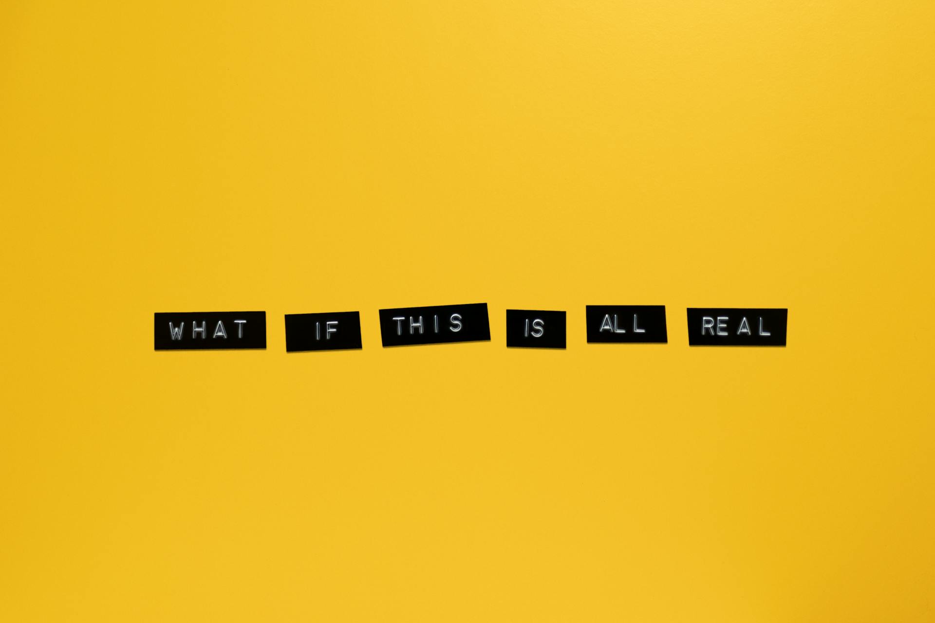 What If This Is All Real Text With Yellow Background