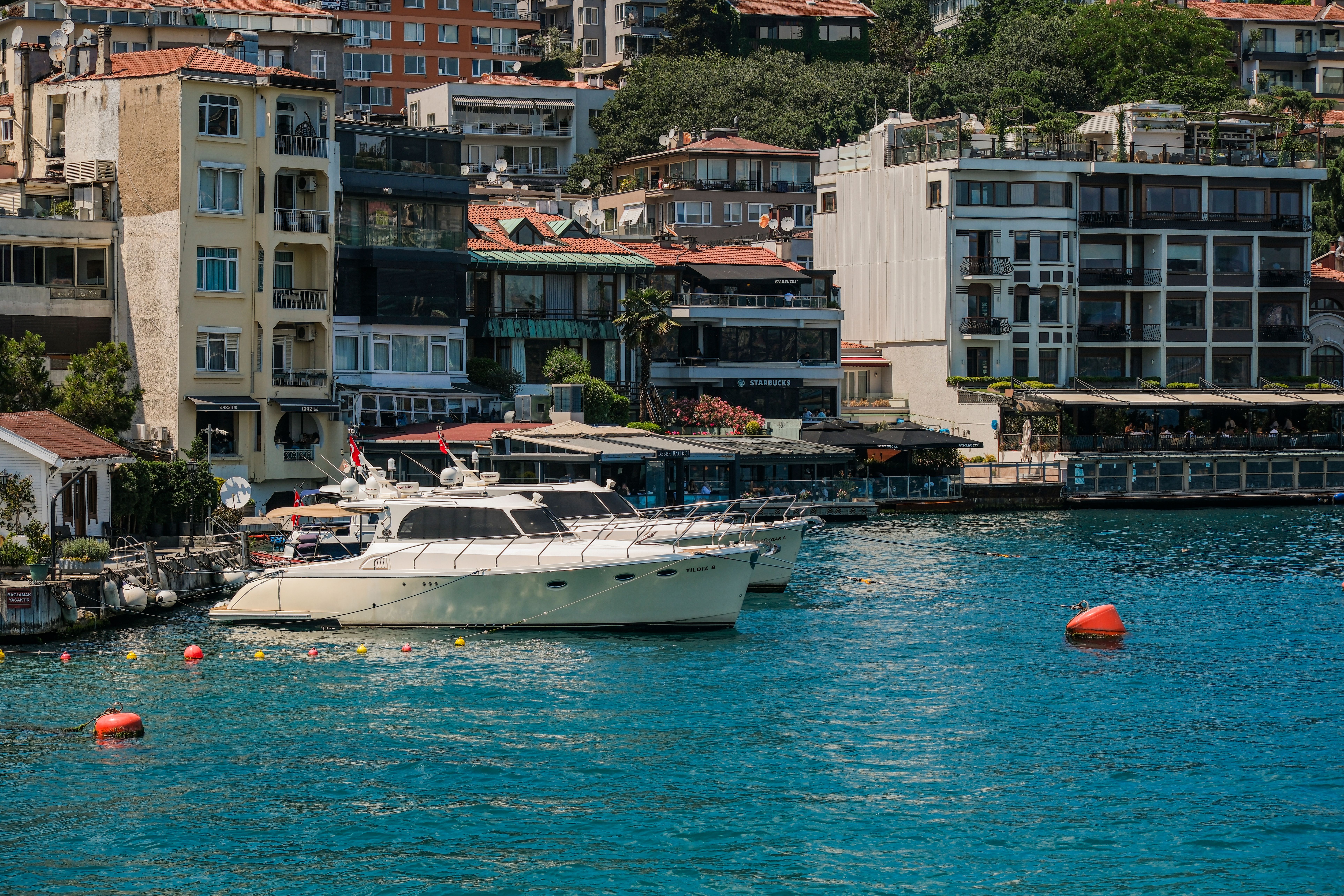 Unbeatable Full-day Pamukkale and Hierapolis Tour from Selcuk or Kusadasi Review 2026 - Luxury yachts docked at Istinye, İstanbul, showcasing vibrant waterfront architecture.