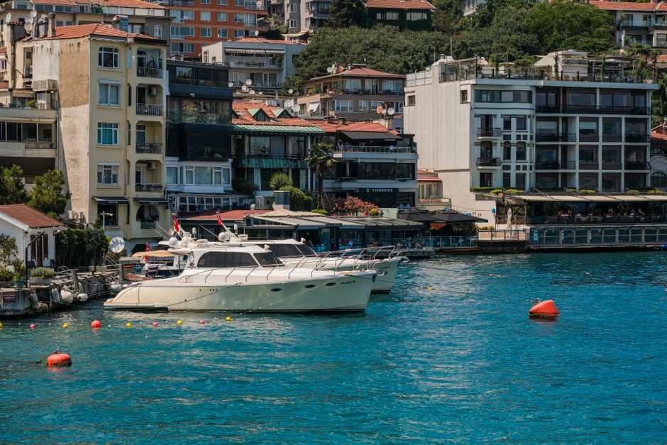 Unbeatable Full-day Pamukkale and Hierapolis Tour from Selcuk or Kusadasi Review 2026 - Luxury yachts docked at Istinye, İstanbul, showcasing vibrant waterfront architecture.