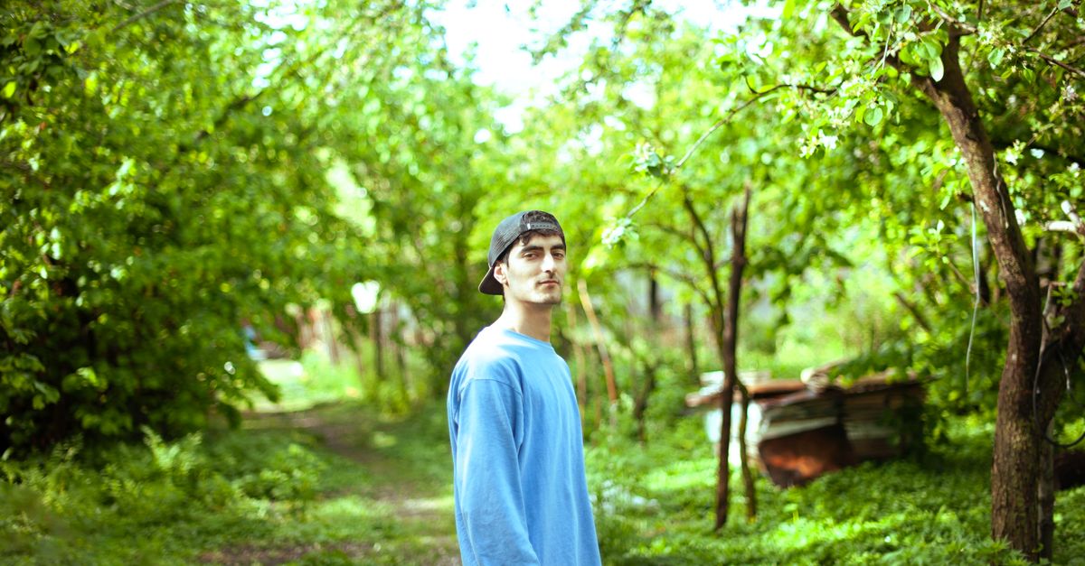 young man portrait outdoor