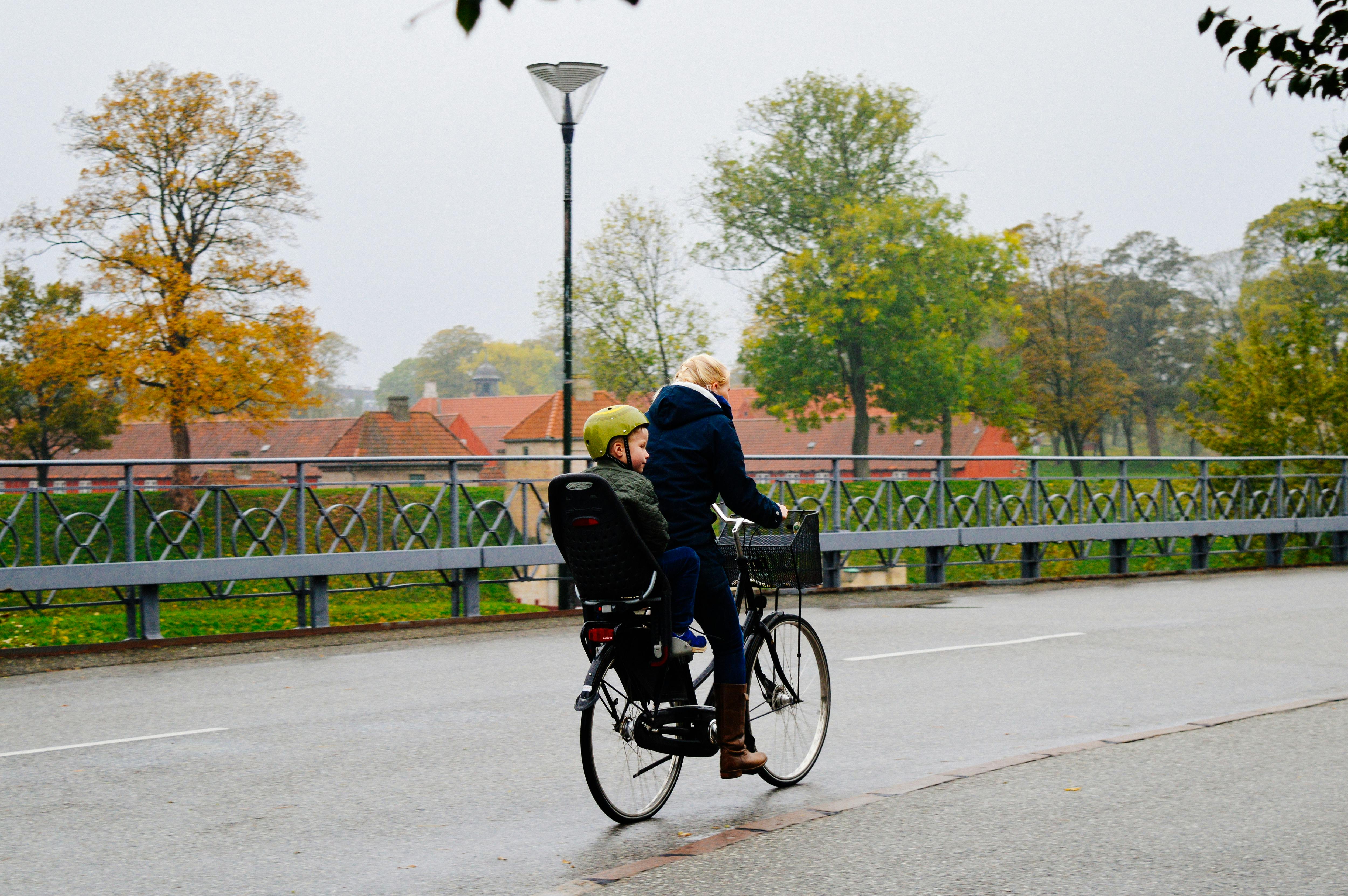 bicycle mom and kid