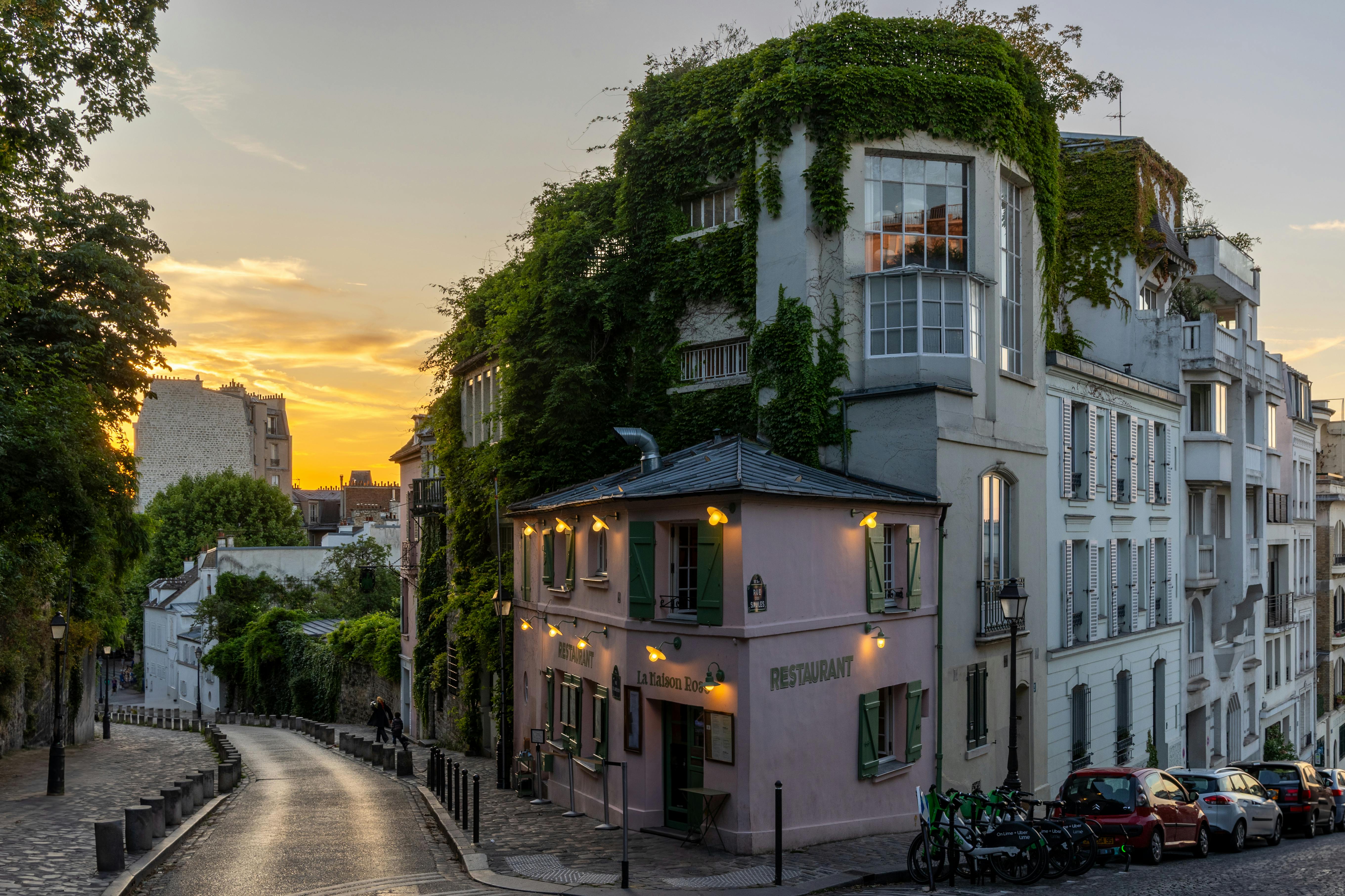 charming street in Montmartre - cheap short breaks to paris