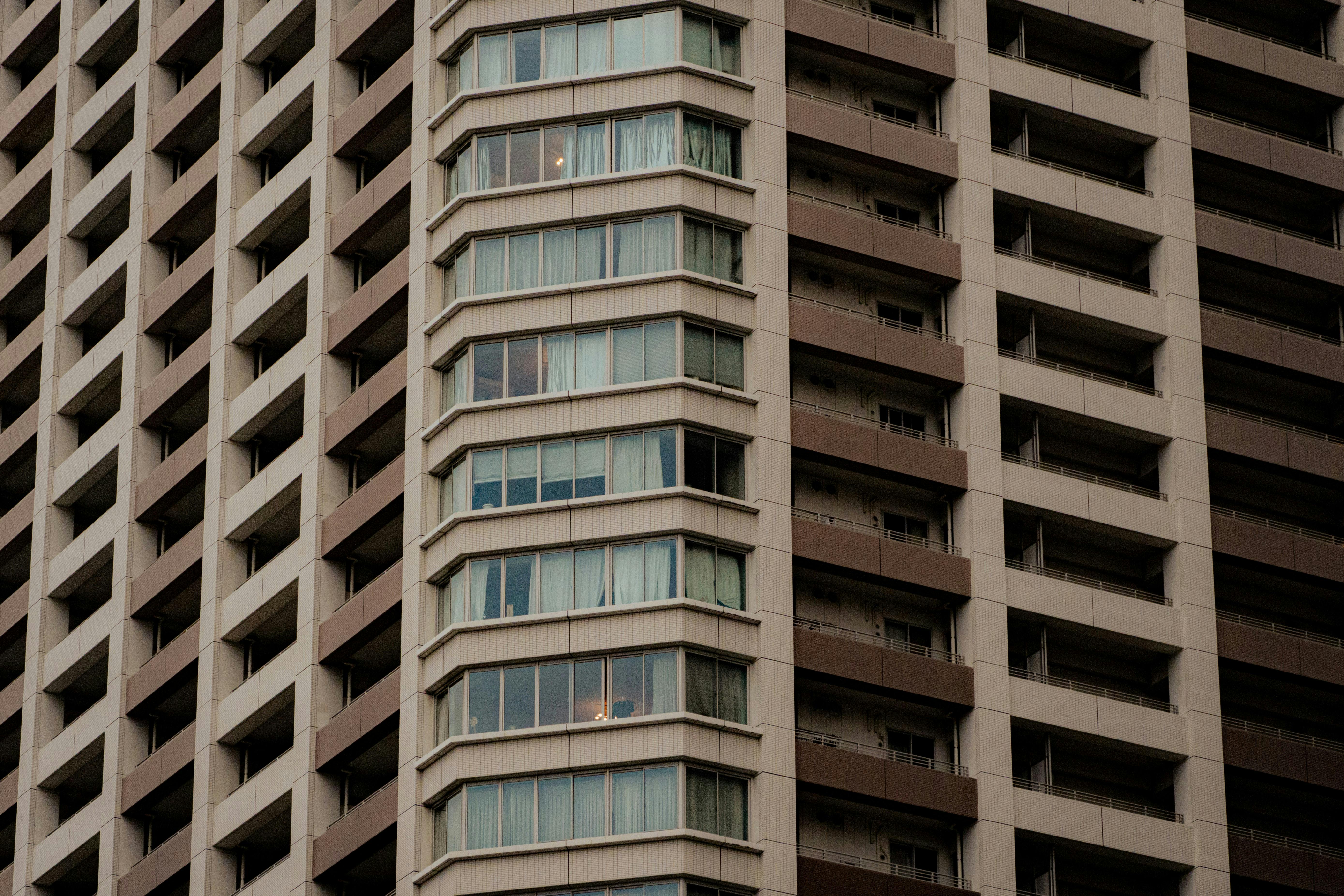 Modern high-rise condominium exterior