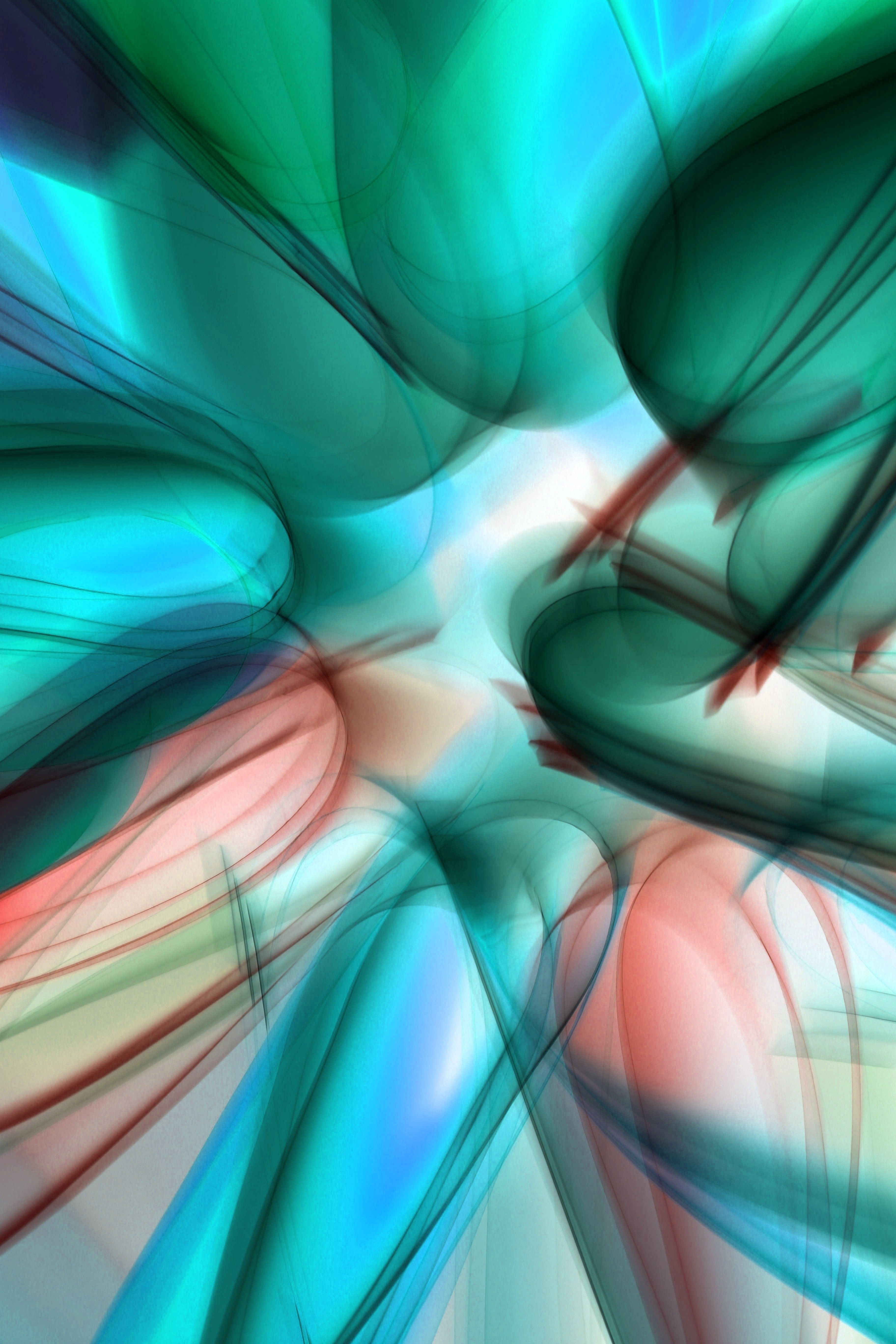 Dynamic abstract art with vibrant colors and flowing patterns creating a sense of movement.