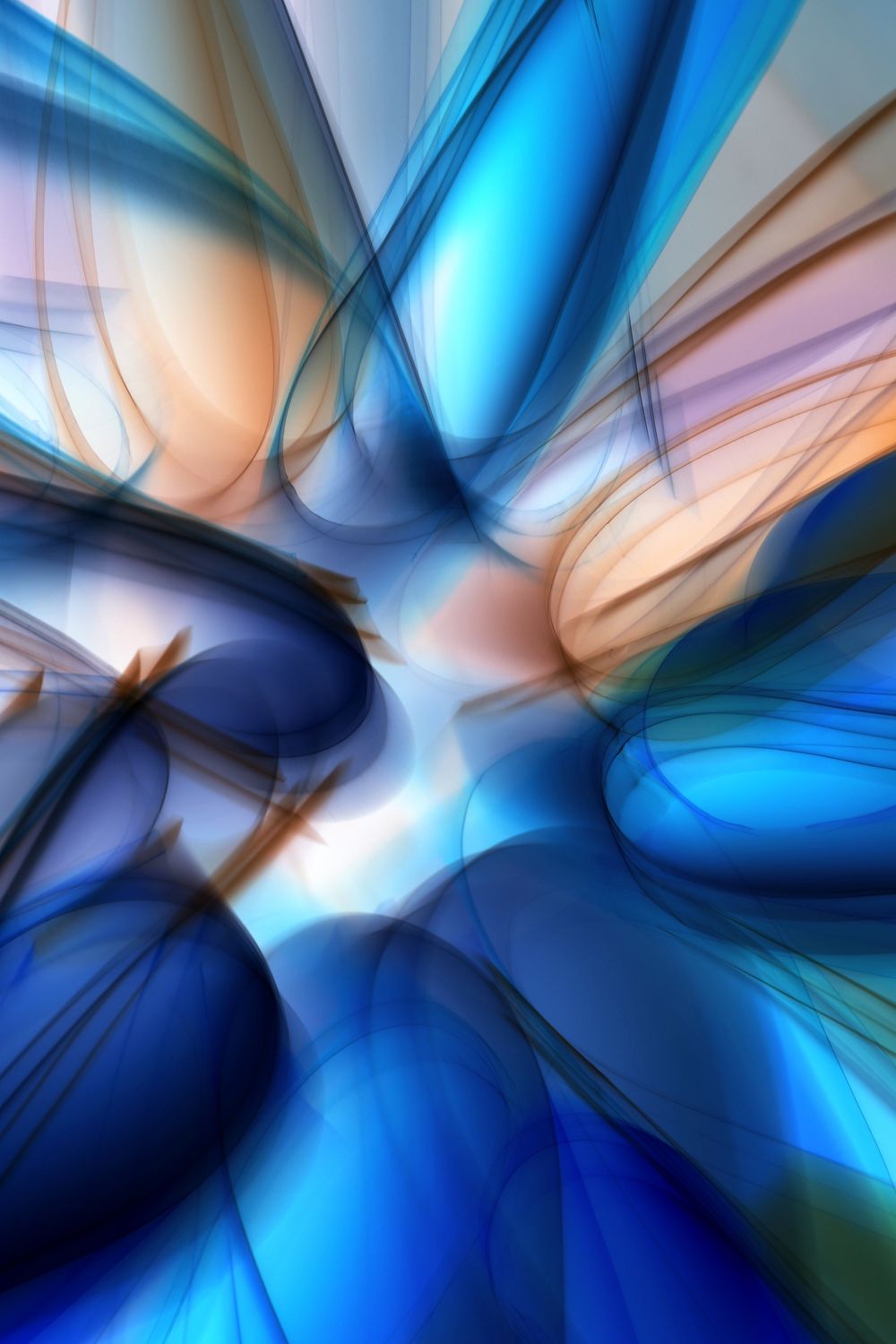 Colorful Abstract Art with Dynamic Blue Swirls · Free Stock Photo