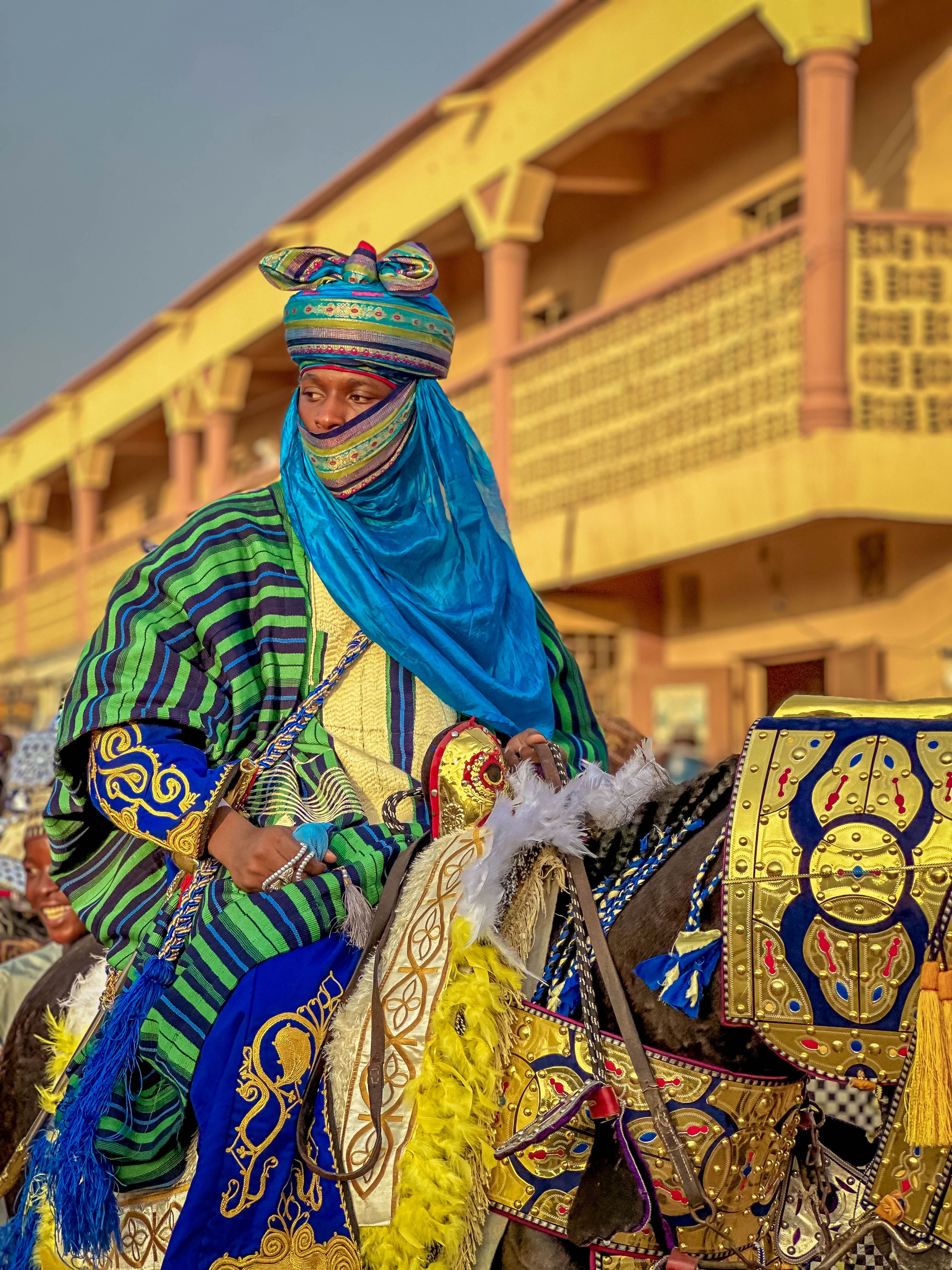 Colorful Traditional Horse Rider with Ornate Attire · Free Stock Photo