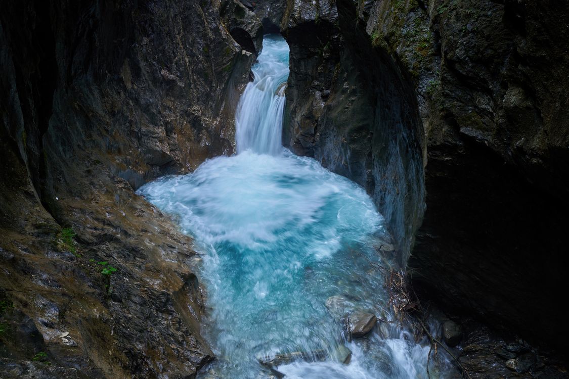 Scenic Waterfall In A Rocky Gorge In Kaprun Free Stock Photo Scenic Waterfall In A Rocky Gorge In Kaprun Free Stock Photo