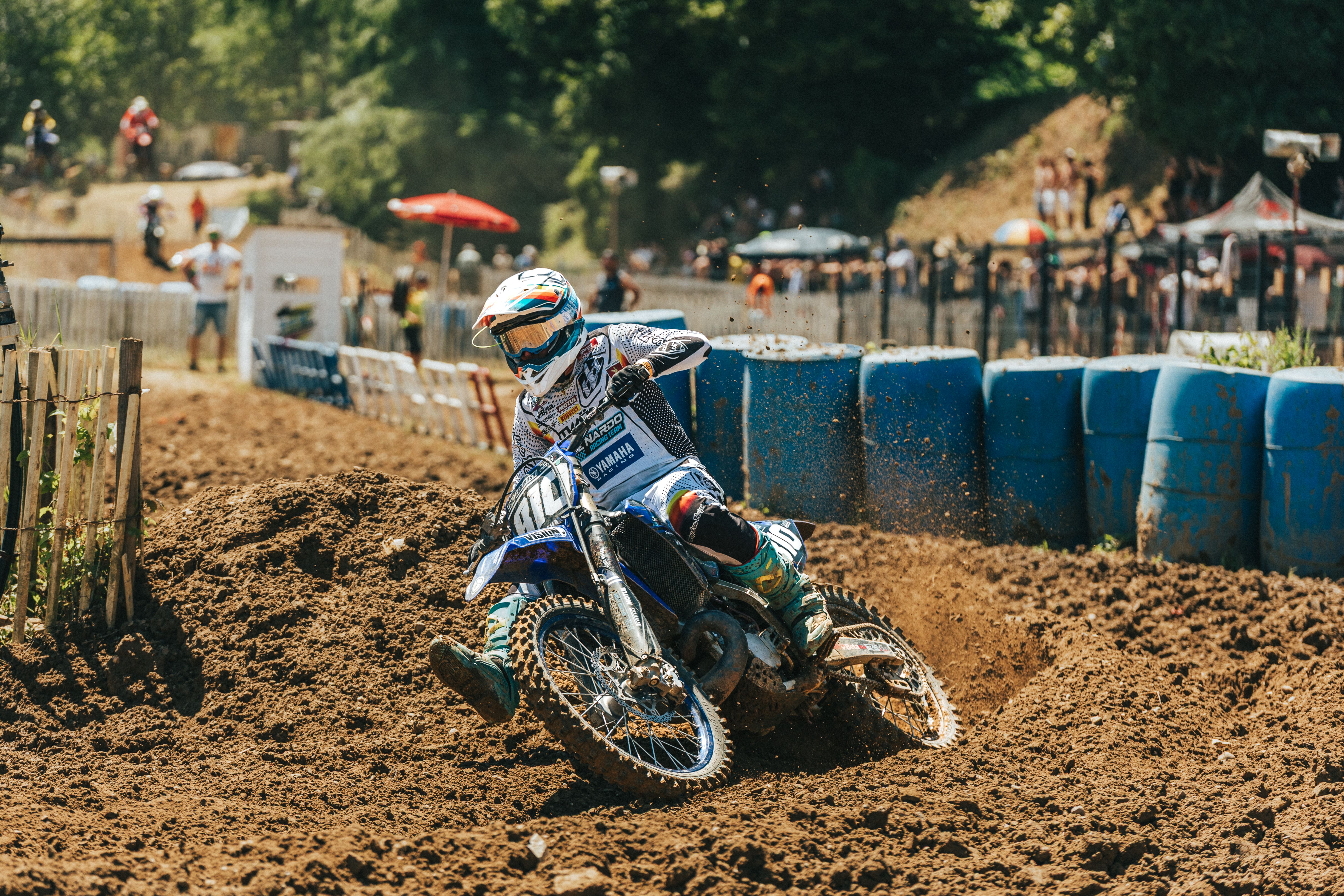 Thrilling Motocross Action at French Dirt Track · Free Stock Photo