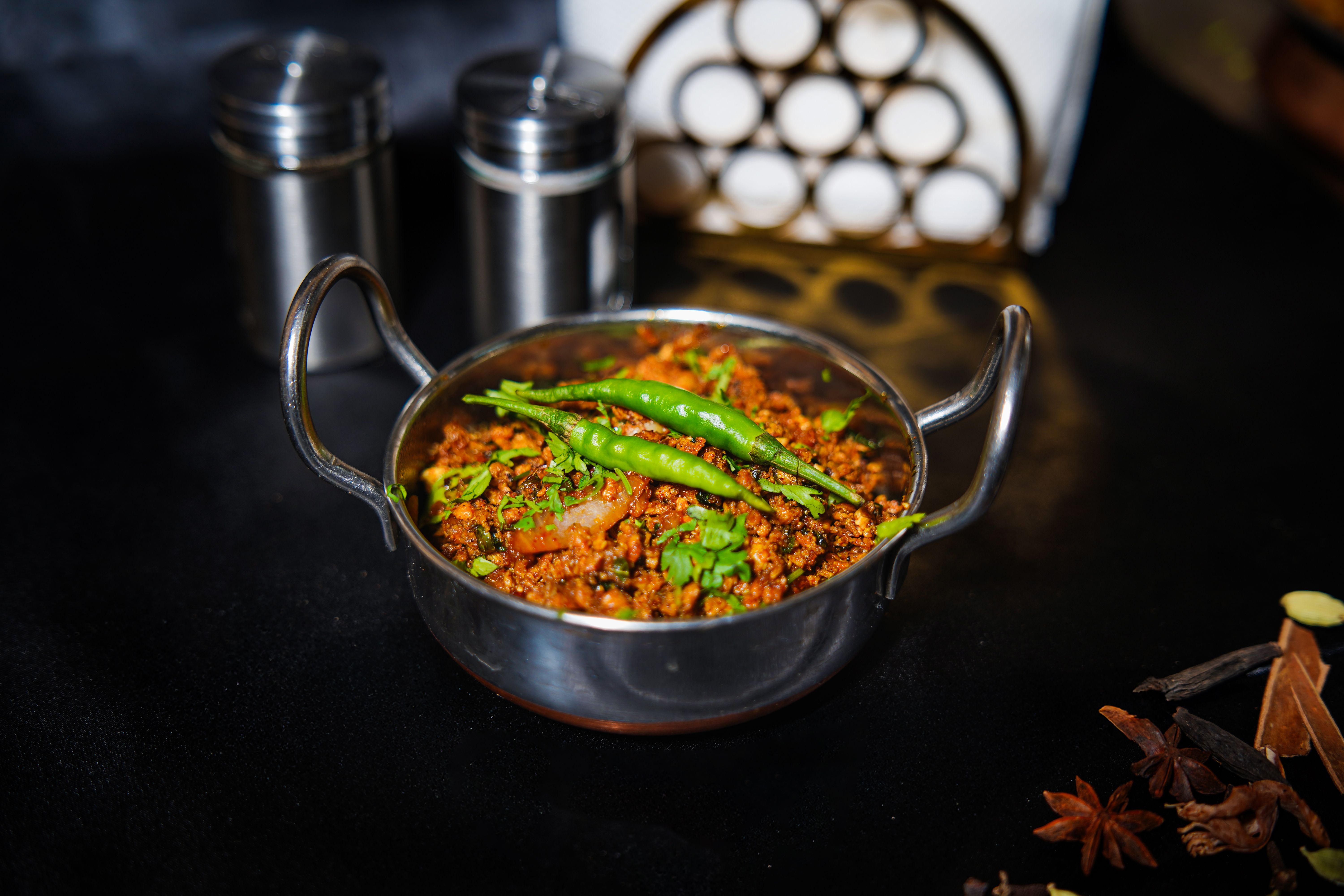 Cashew Curry in Charred Tomatoes