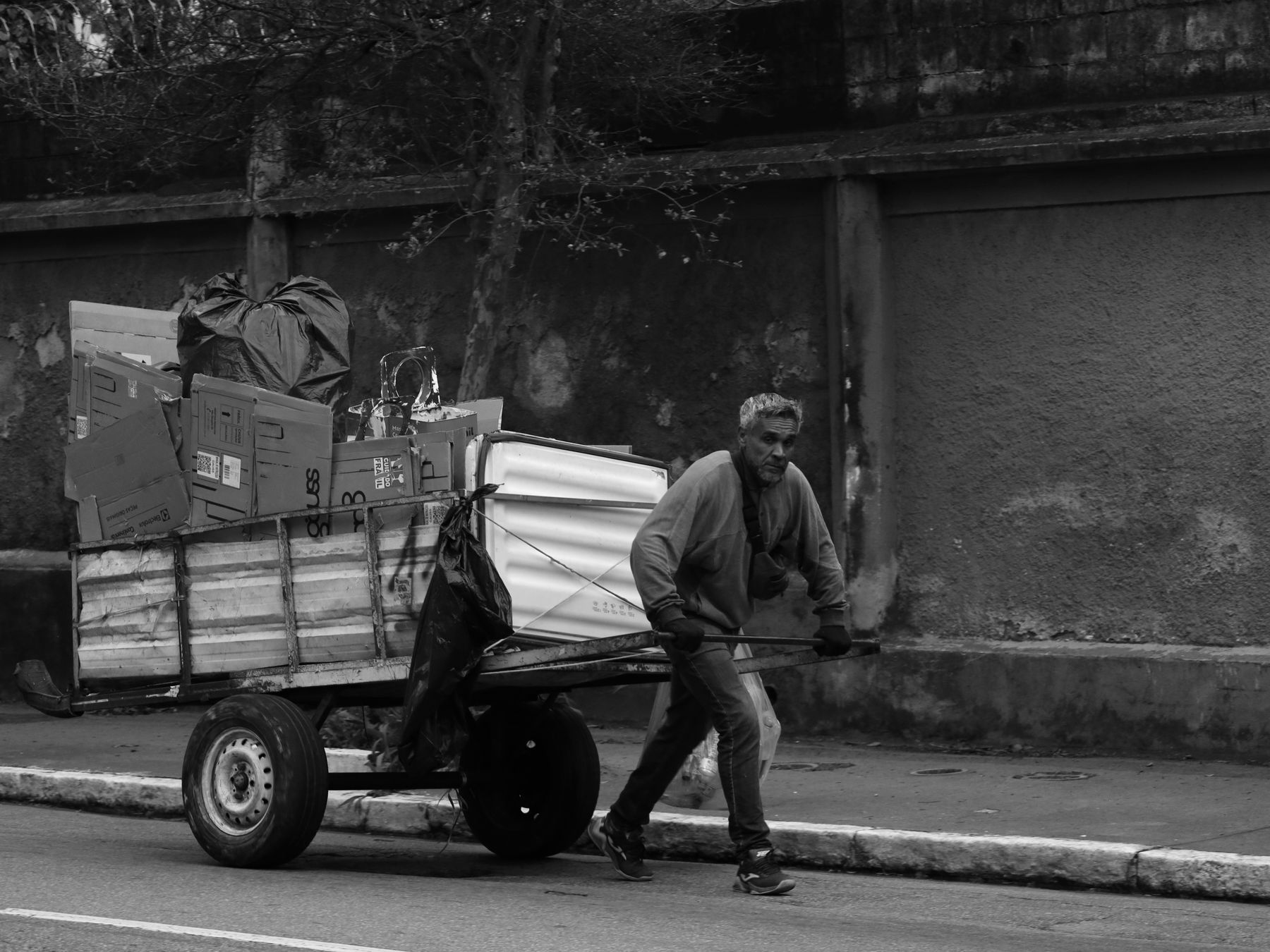 Tonyrefail — house clearance team loading furniture into a van