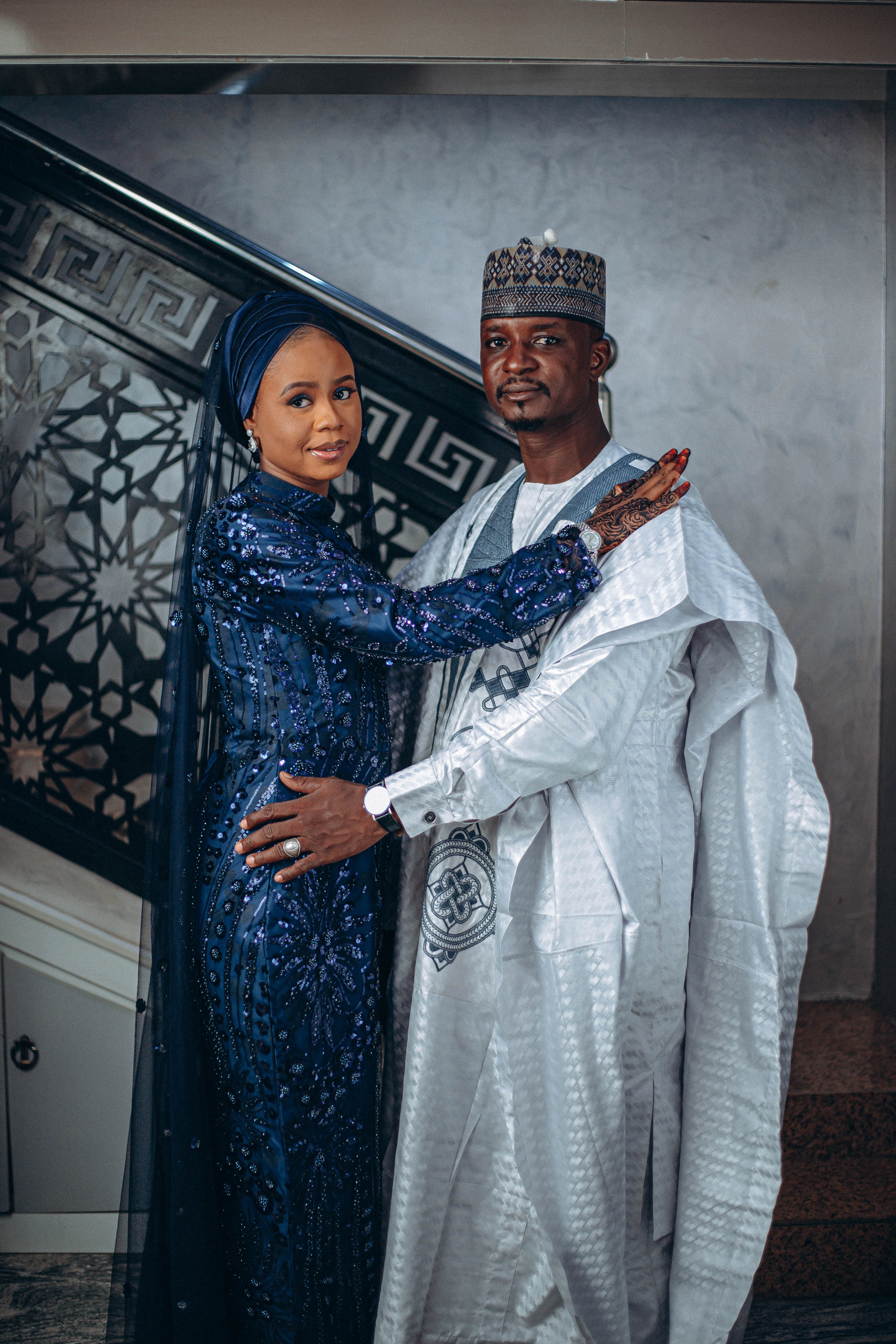 Elegant Traditional African Couple Portrait Indoors · Free Stock Photo