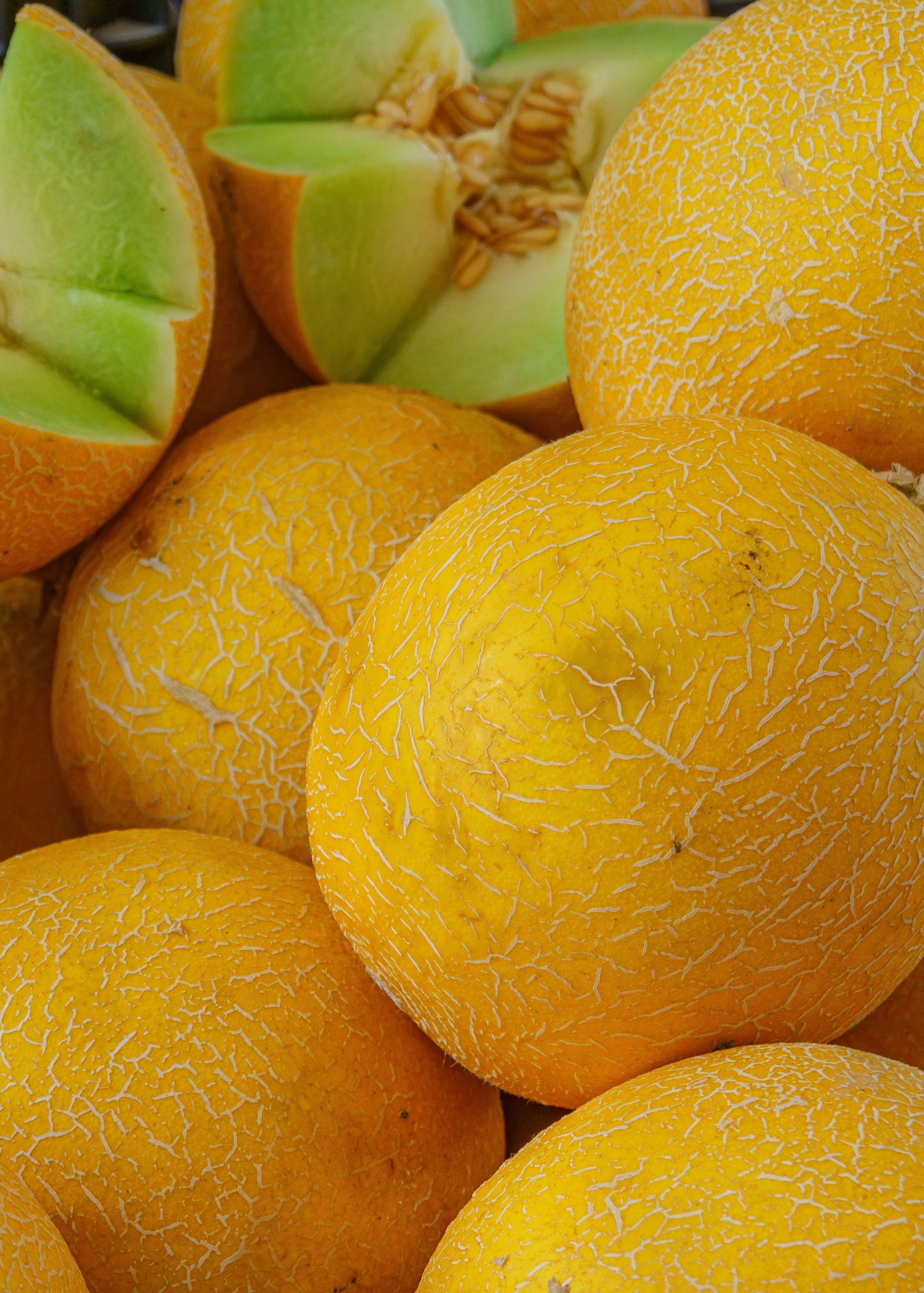Close-up of Yellow Melons on Display · Free Stock Photo