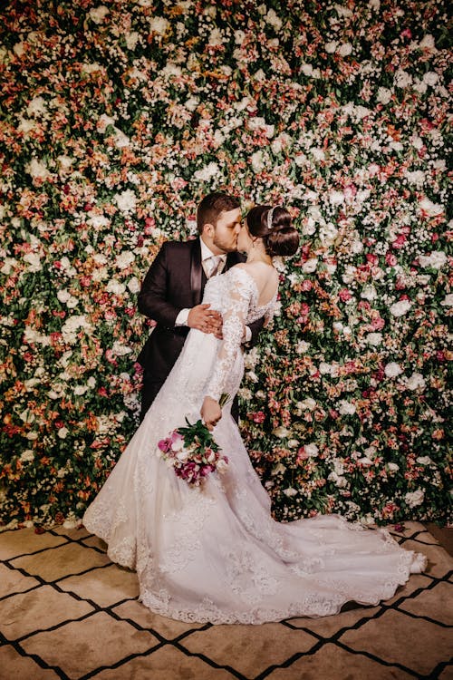 Groom Kissing a Bride