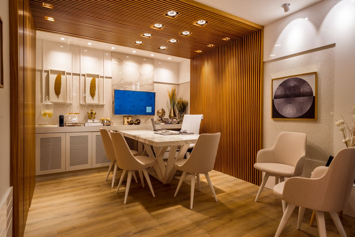 Leaderhub interactive display in corporate boardroom