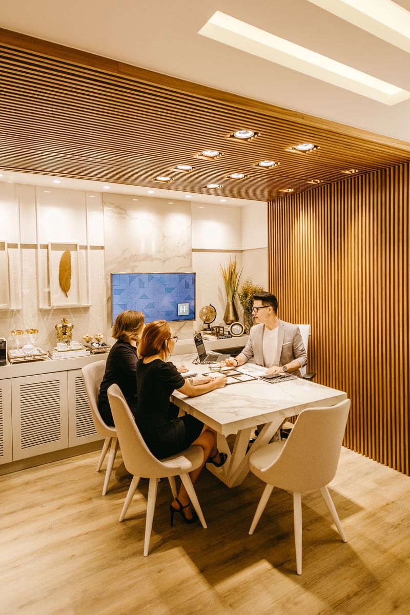 Professionals meeting in a stylish modern office — Lead Gen Special Guys team