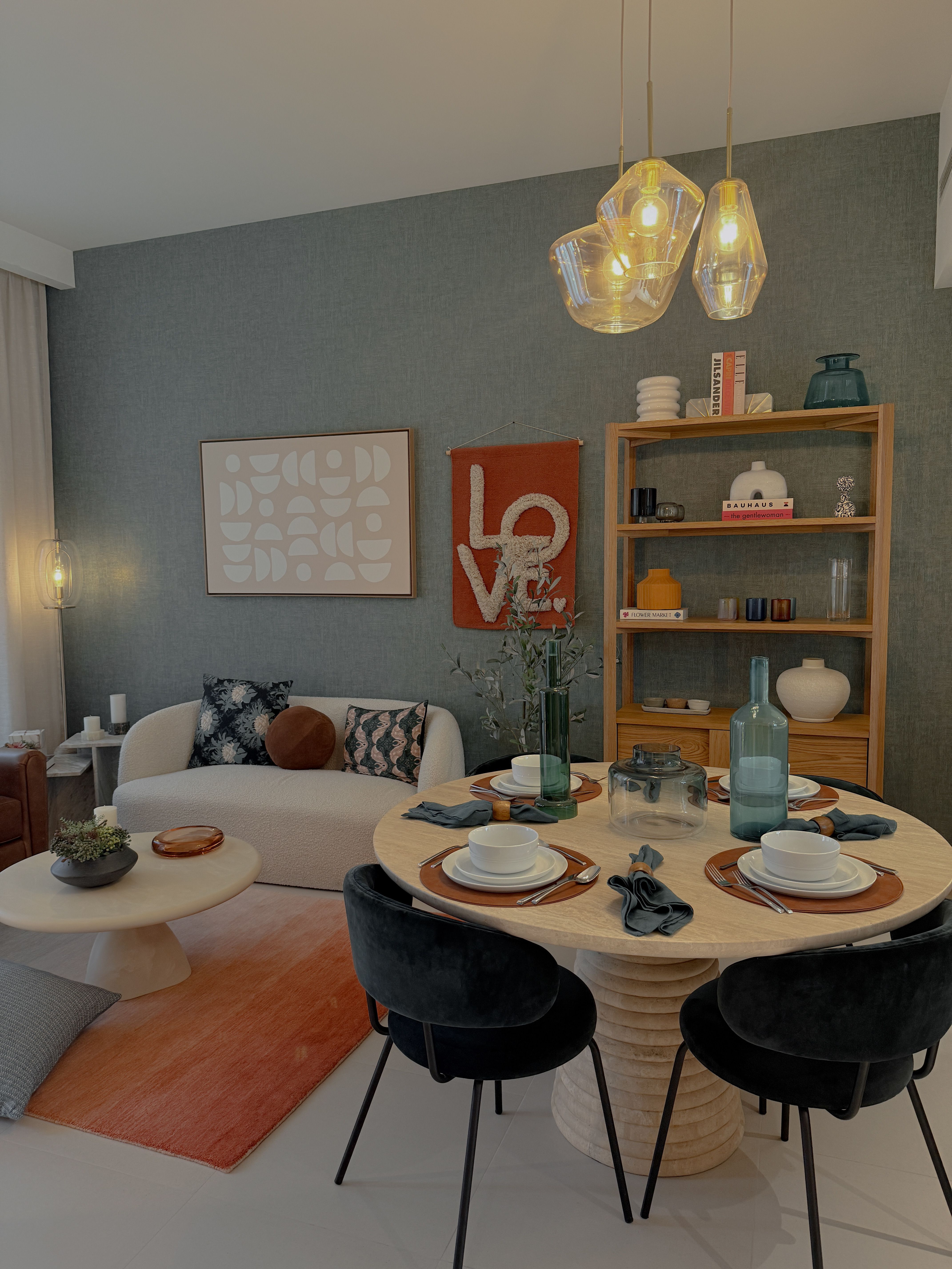 Cozy Modern Dining and Living Room Interior · Free Stock Photo