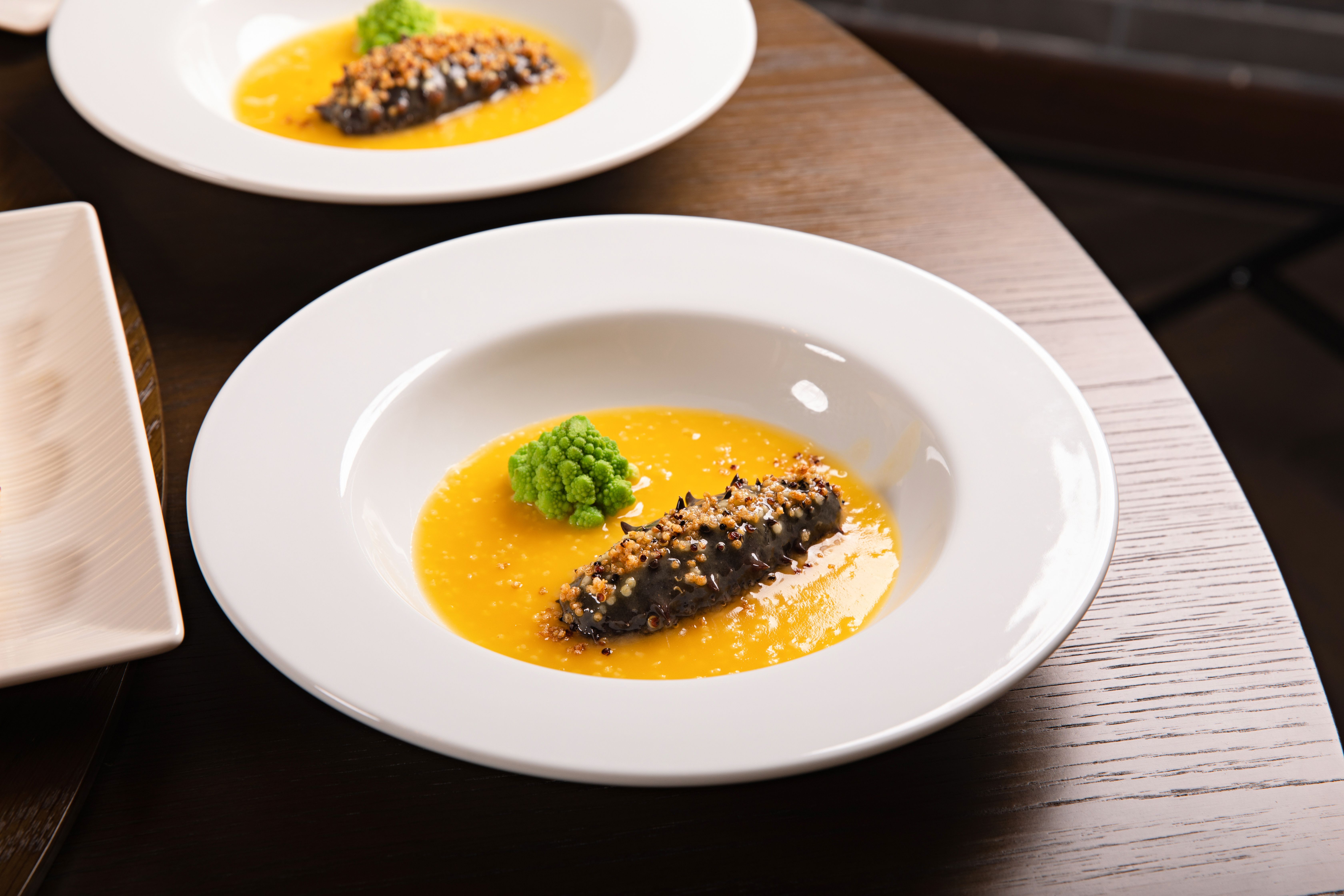 Gourmet Dish with Romanesco and Sauce · Free Stock Photo