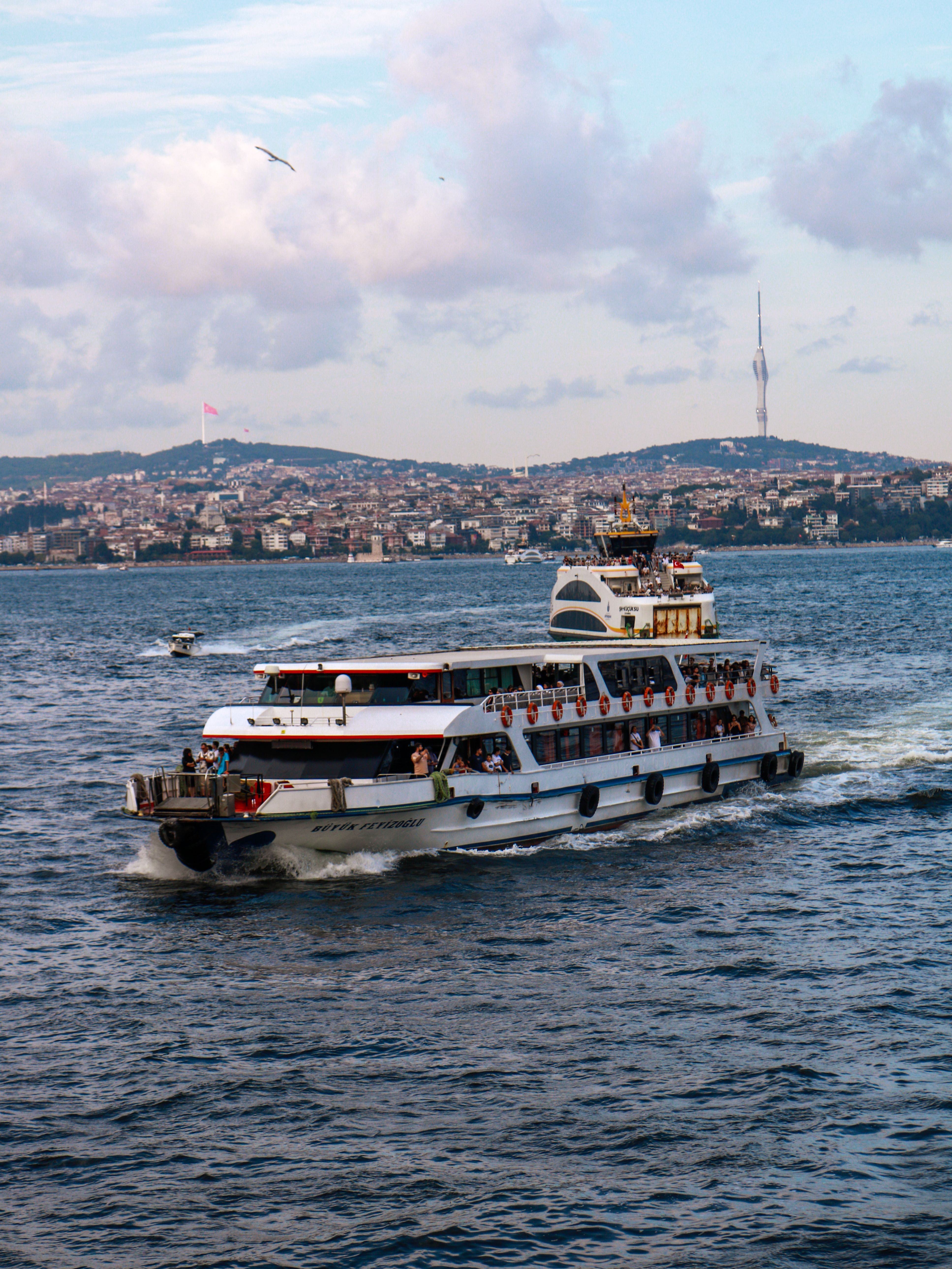 Scenic Istanbul Ferry on the Bosphorus Strait · Free Stock Photo