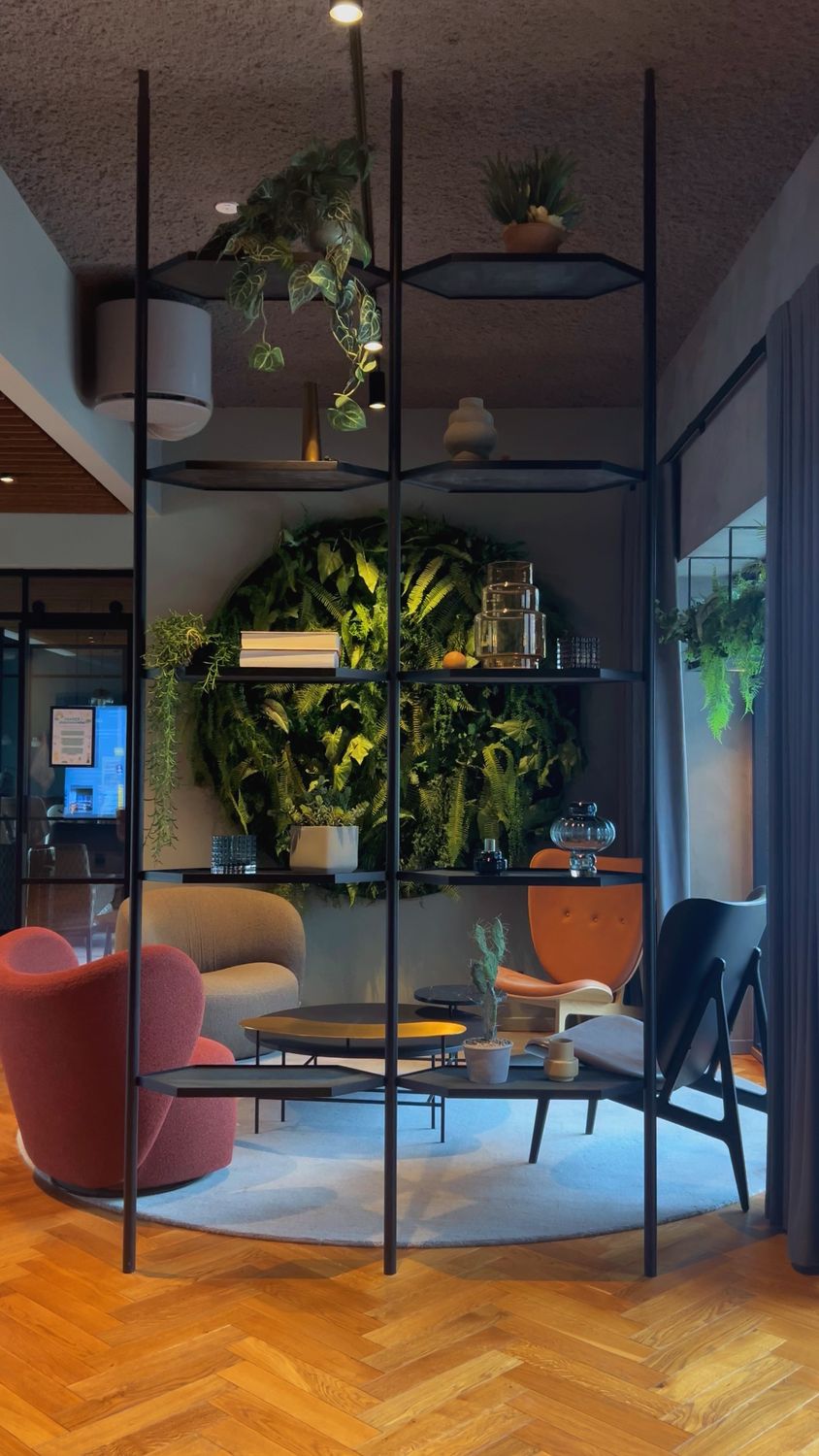 Modern Office Interior with Vertical Garden · Free Stock Photo