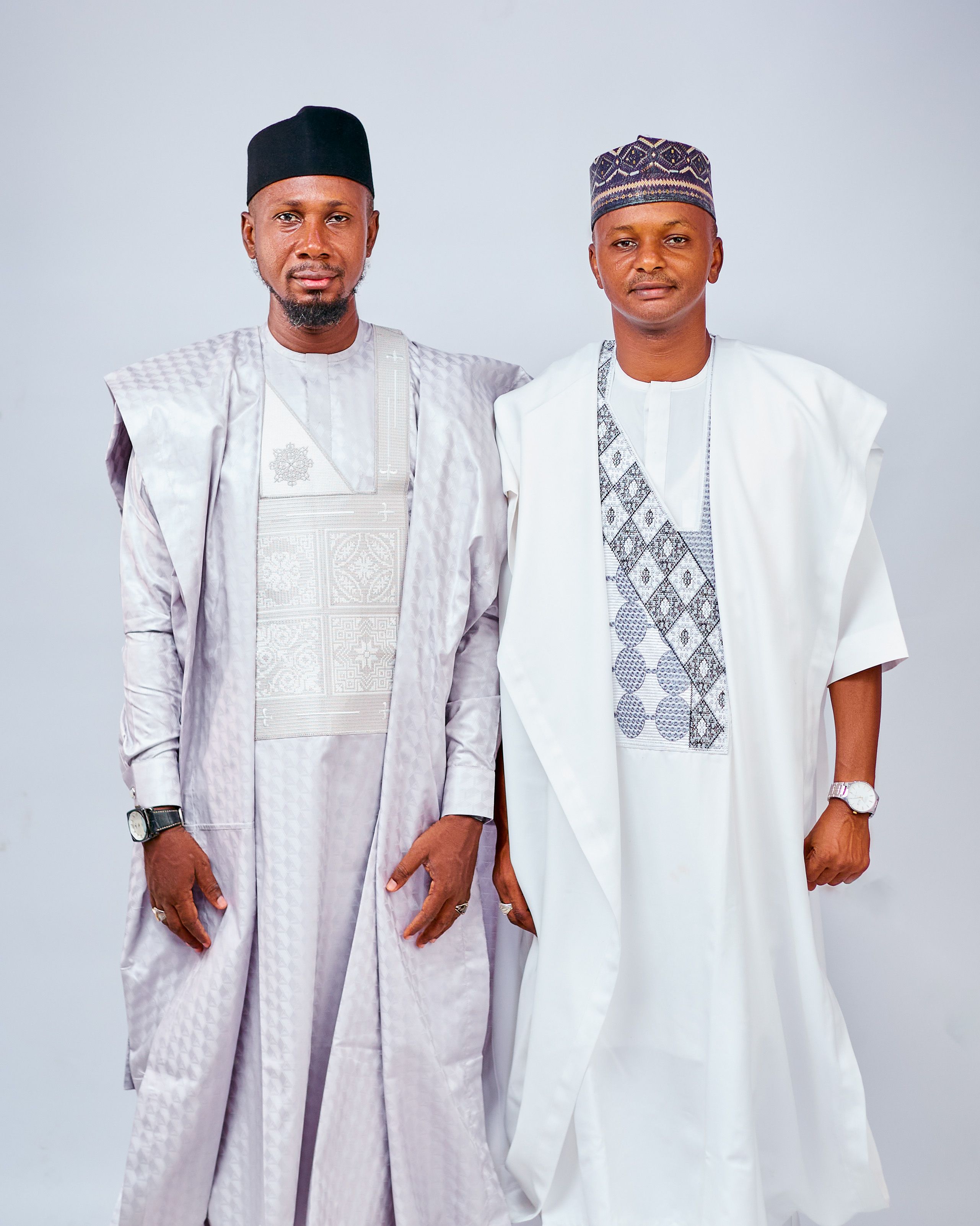 Two Men in Traditional Nigerian Attire in Studio · Free Stock Photo
